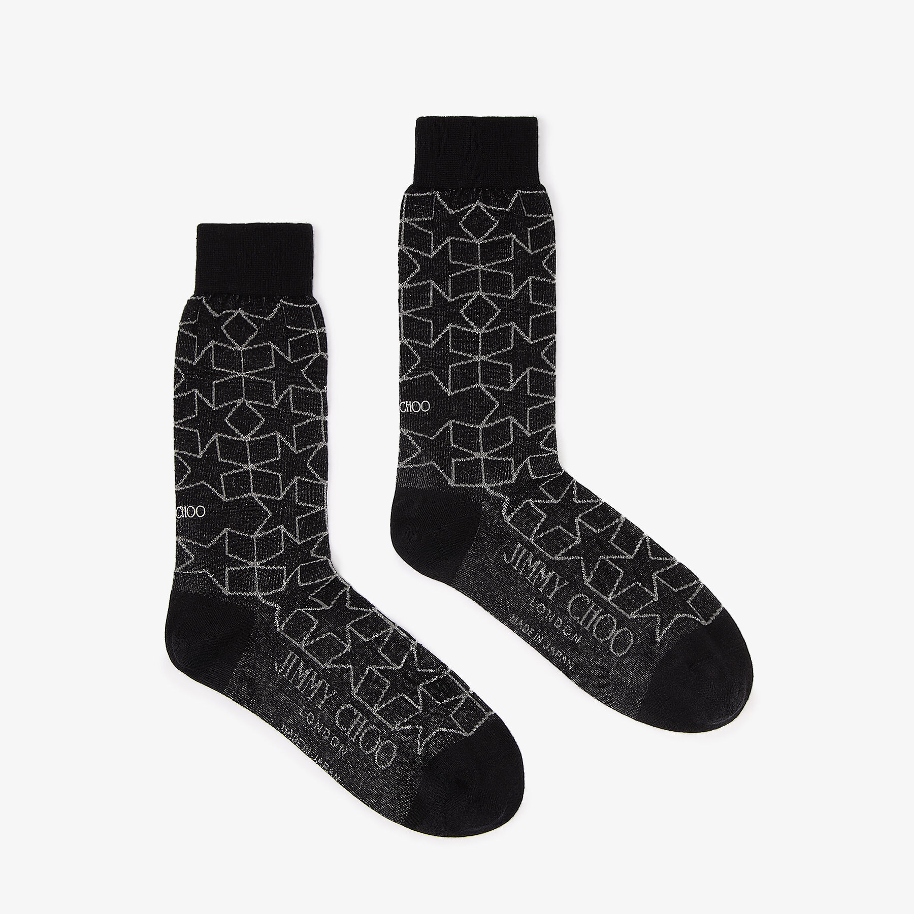 JC スターソックス M | ブラックシルク・ソックス | ジミー チュウ JP