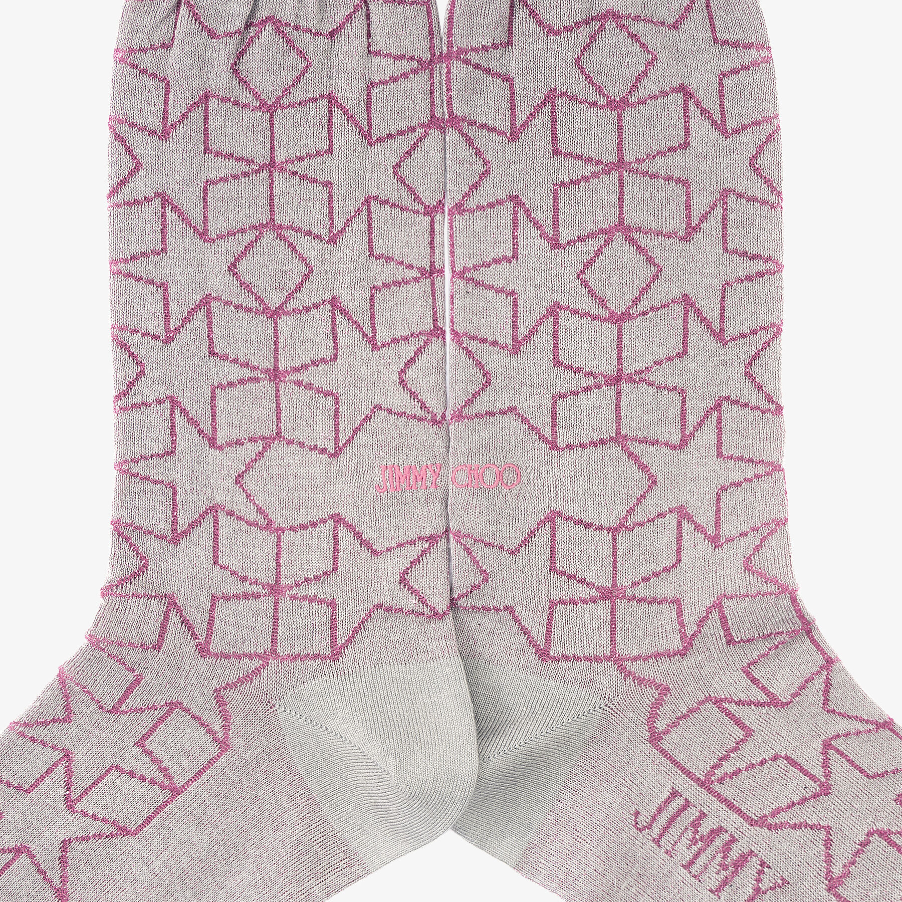 ジミーチュウ JIMMY CHOO ソックス 靴下 JC スターソックス M | グレー コットン・ソックス | ジミー