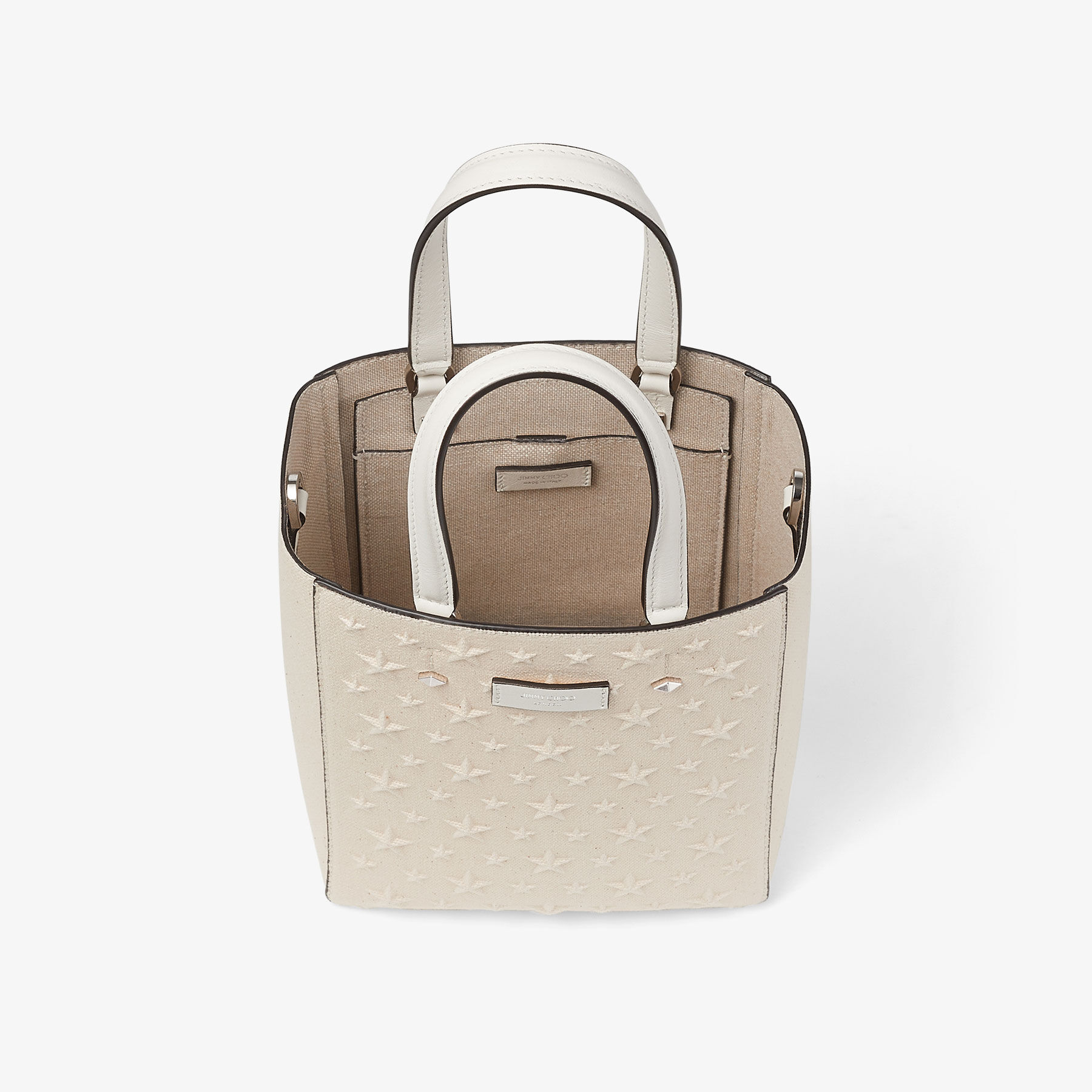 Lenny|Natural/シルバー エンボス加工キャンバス・トートバッグ Lenny|Natural/シルバー エンボス加工キャンバス・トートバッグ