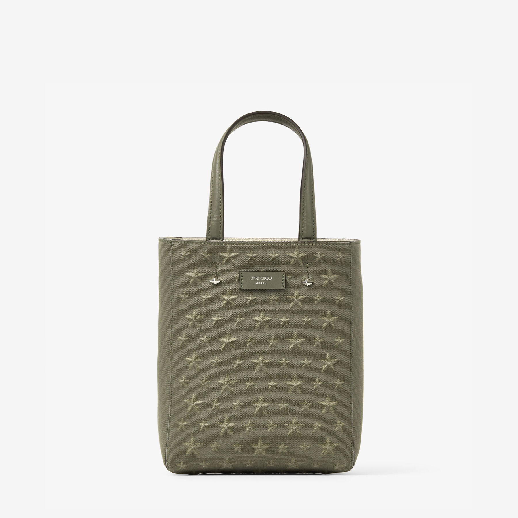 Lenny|グリーン/シルバー エンボス加工キャンバス・トートバッグ