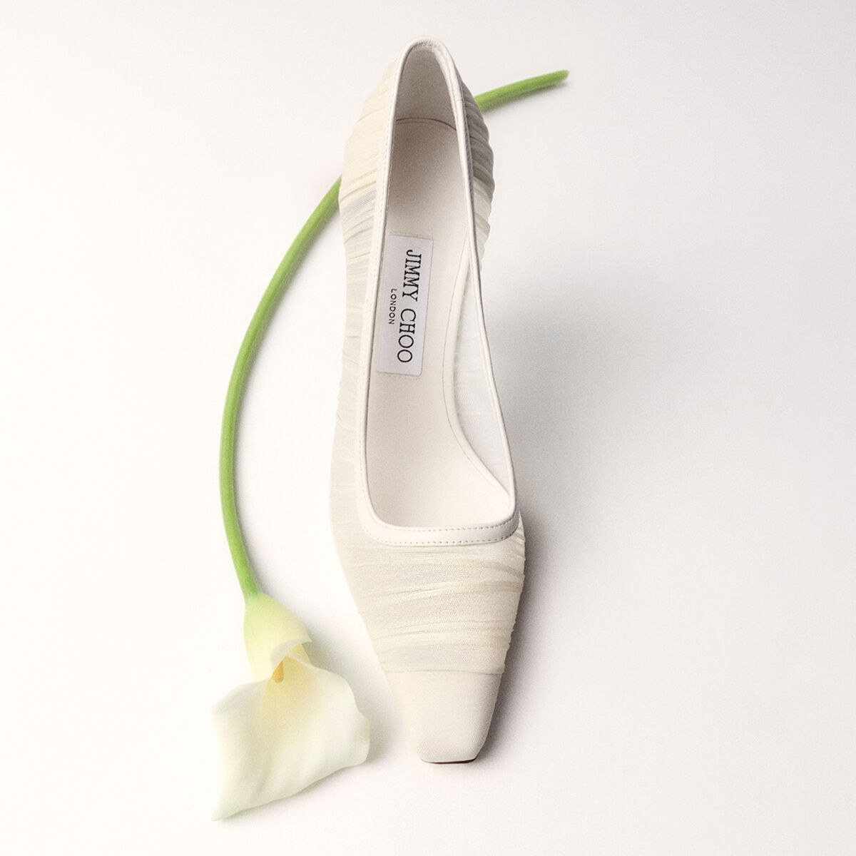 Jimmy Choo【関税送料込】Lotta チュールパンプス 100mm ロッタ 100 | アイボリー チュール / ナッパレザー・パンプス