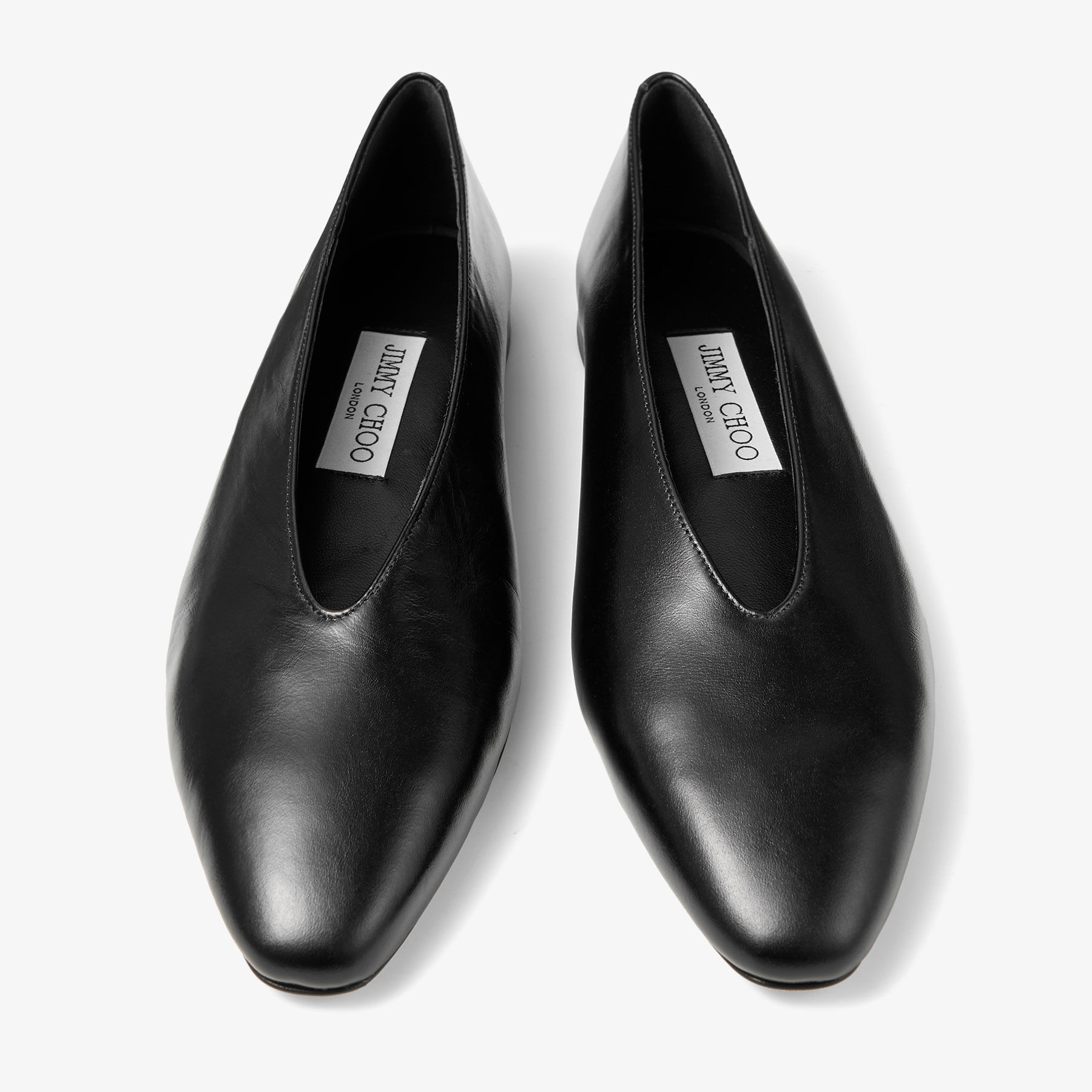 JIMMY CHOO フラットシューズ マーゴット | ソフトシャイニーバイカーレザー・フラットシューズ