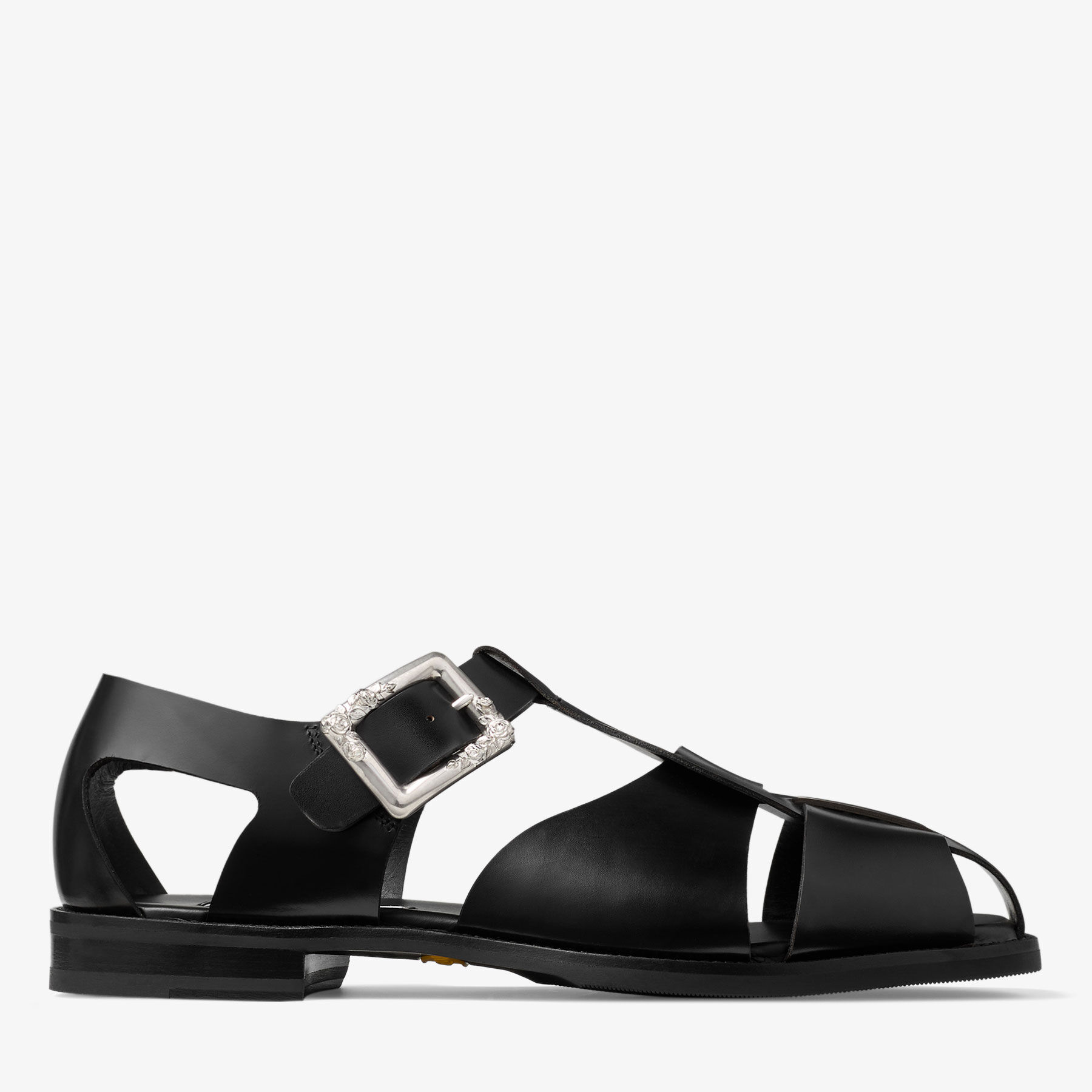 JIMMY CHOO サンダル メドウ サンダル | ブラック スムースボックスカーフレザー サンダル