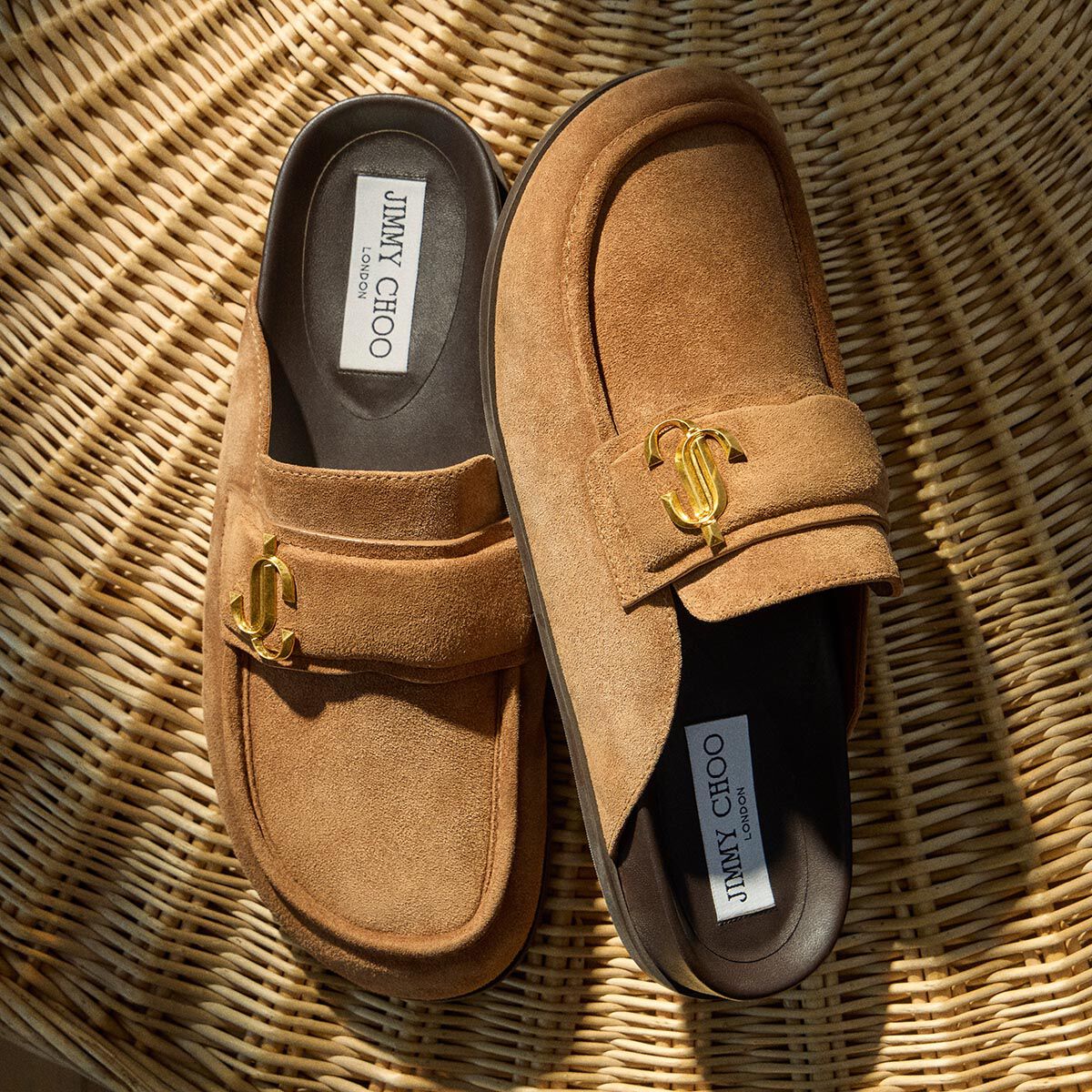 マイロ ミュール |タン ベルベットスエード・バックレスミュール