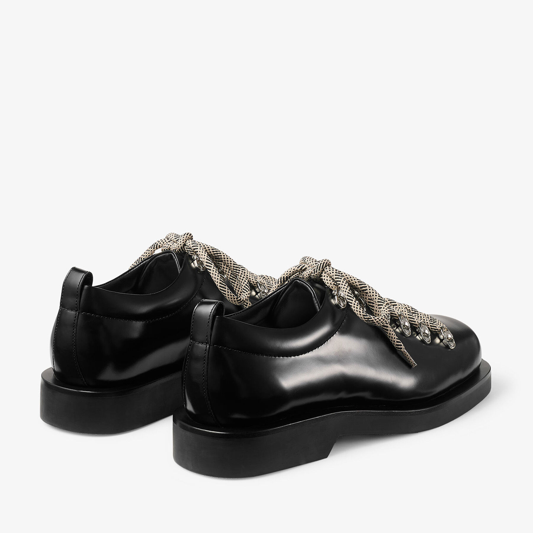 みち　※引渡し限定※ リーブス レースアップ | ブラック カーフレザー・レースアップ