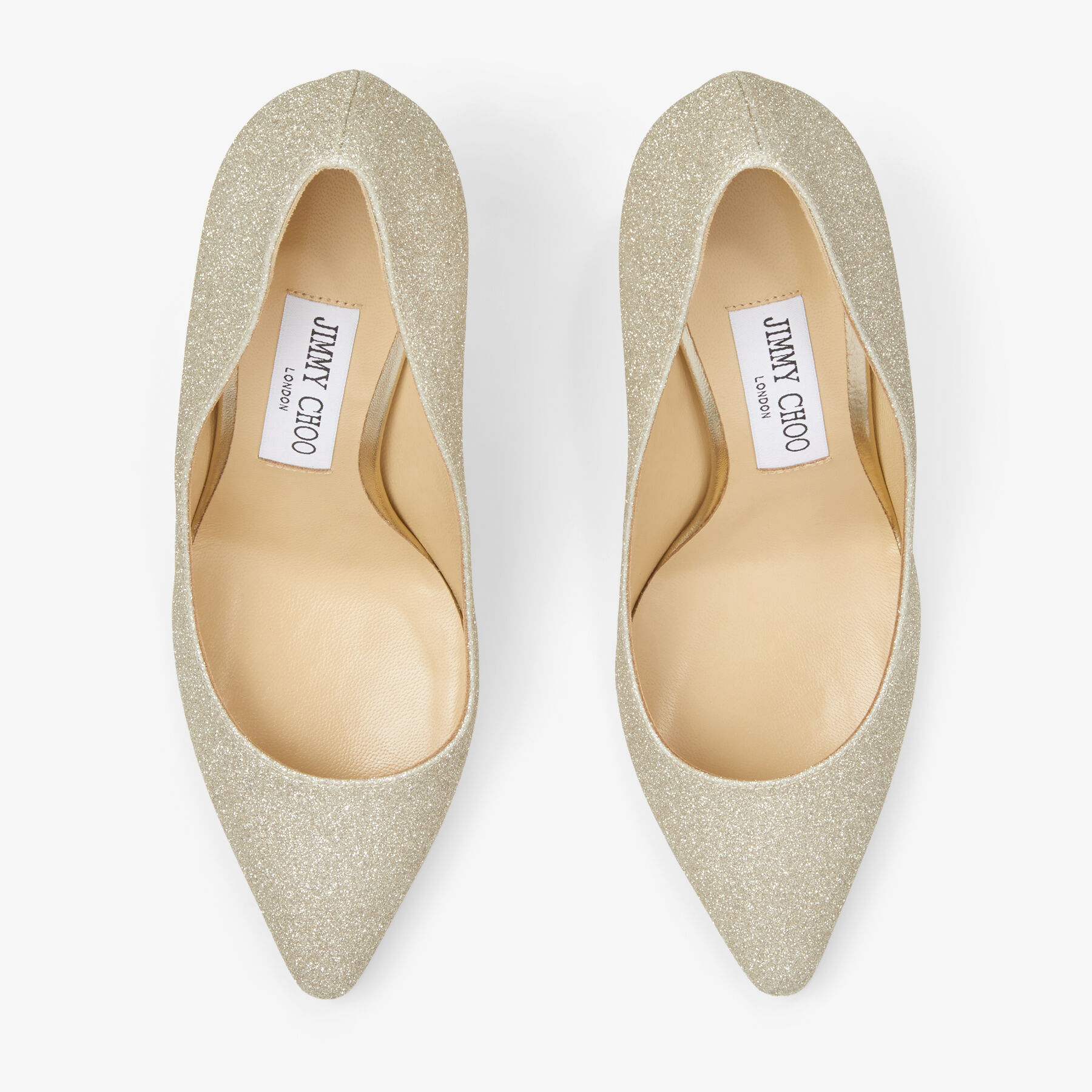 ほぼ未使用】JIMMY CHOO ジミーチュウ グリッターパンプス ゴールド