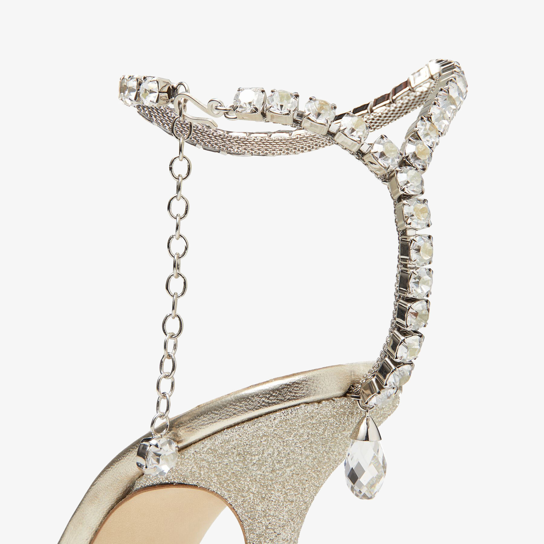 SAEDA SANDAL/BH 85 | スワロフスキークリスタルチェーン付き