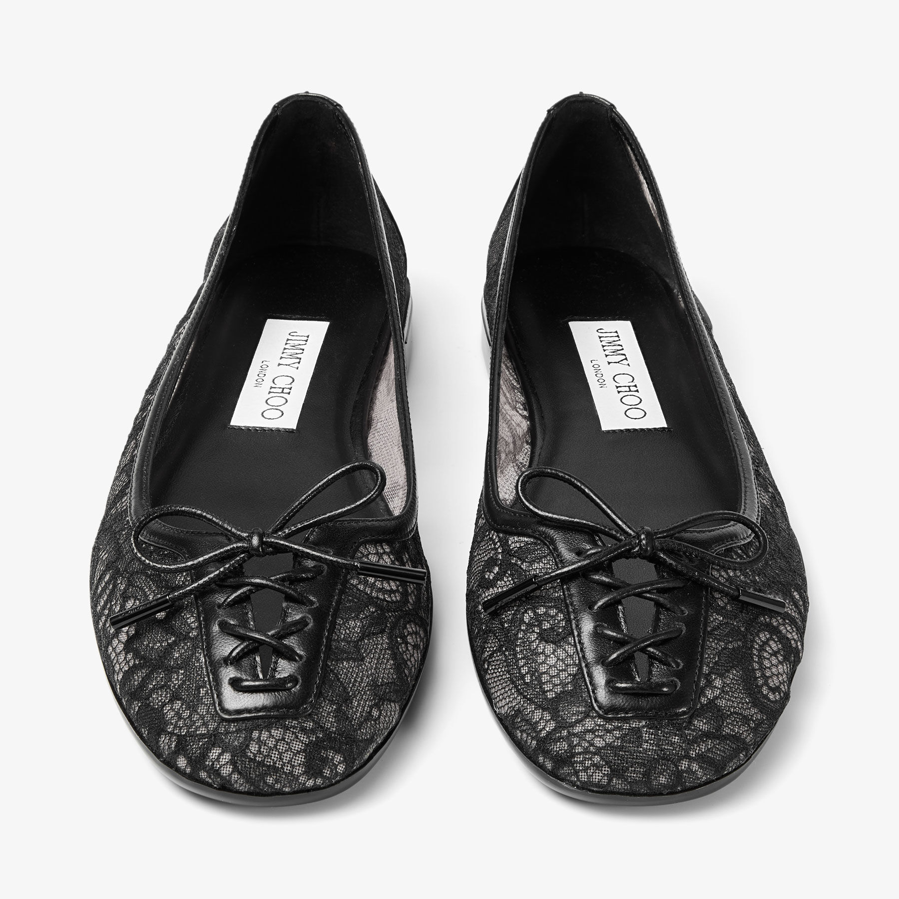 ✨人気✨JIMMY CHOO 総レース フラットシューズ フラワー 刺繍 黒 スカーレット バレリーナ | ブラック ジミー チュウ レース バレリーナ