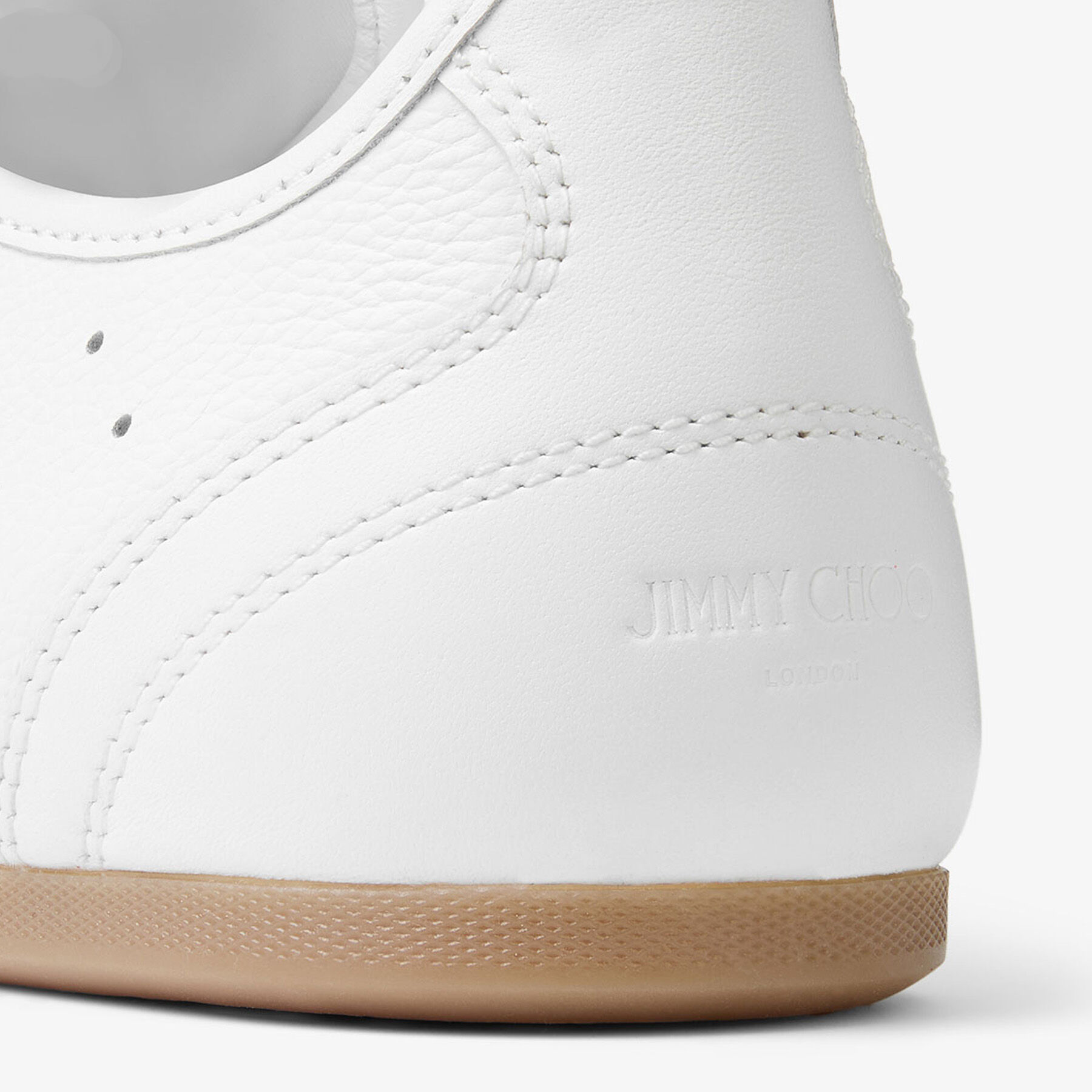 Sunny M | White and Gum Leather Mix Low Top Trainers | JIMMY CHOO