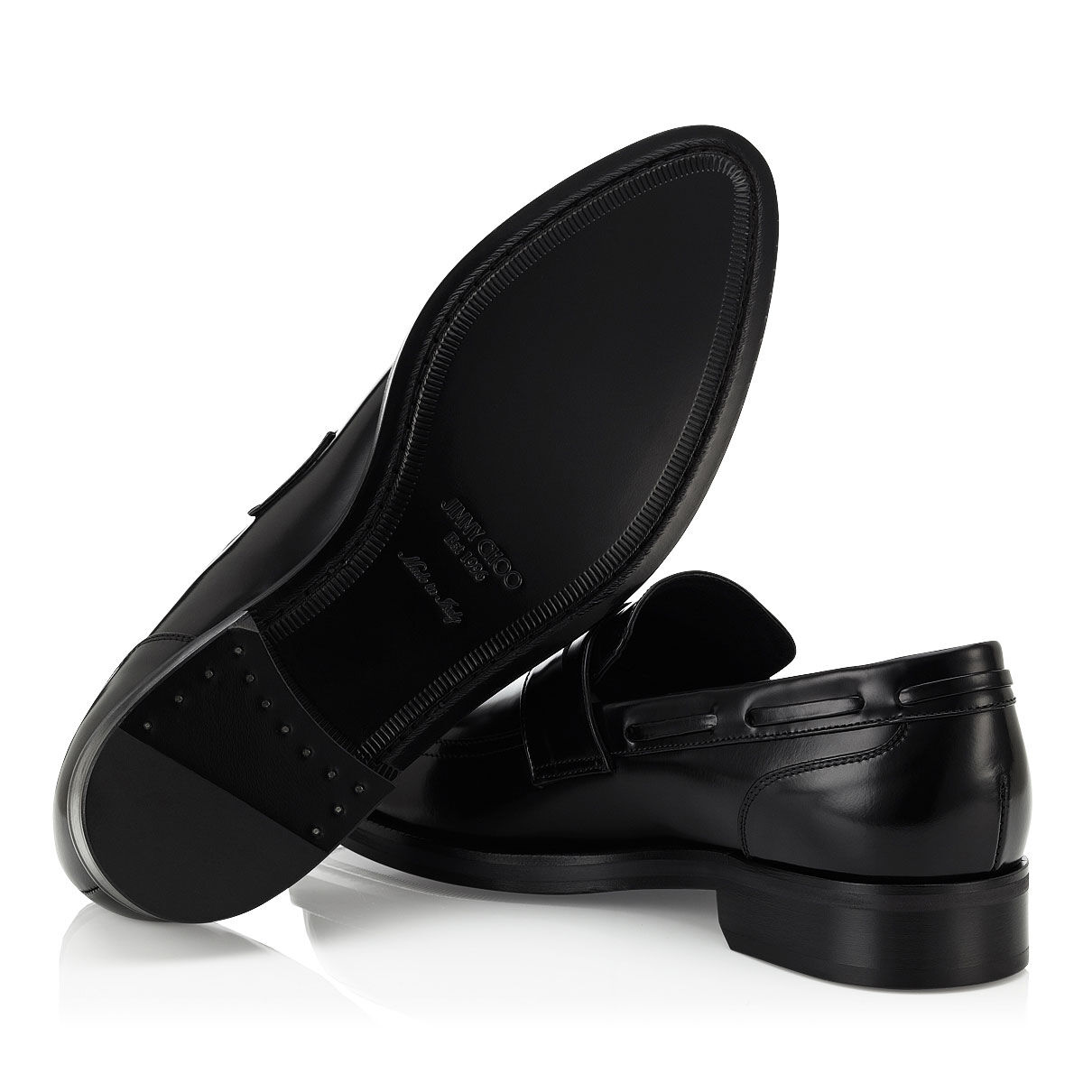 JIMMY CHOO/ジミーチュウ】Monza ロゴプリントレザースニーカー