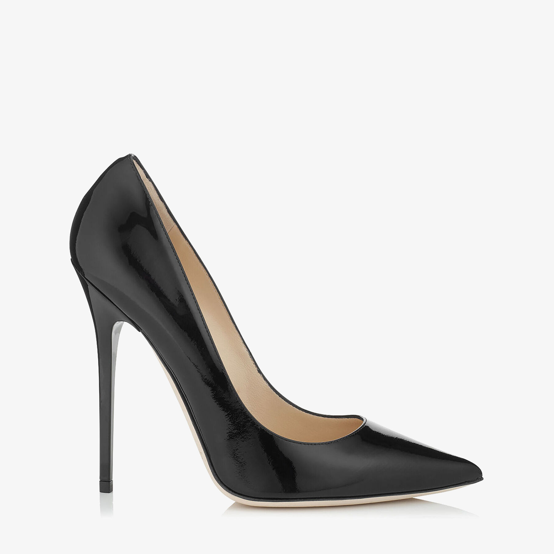 Black Patent Leather Pointed Designer Pumps | Anouk | JIMMY
