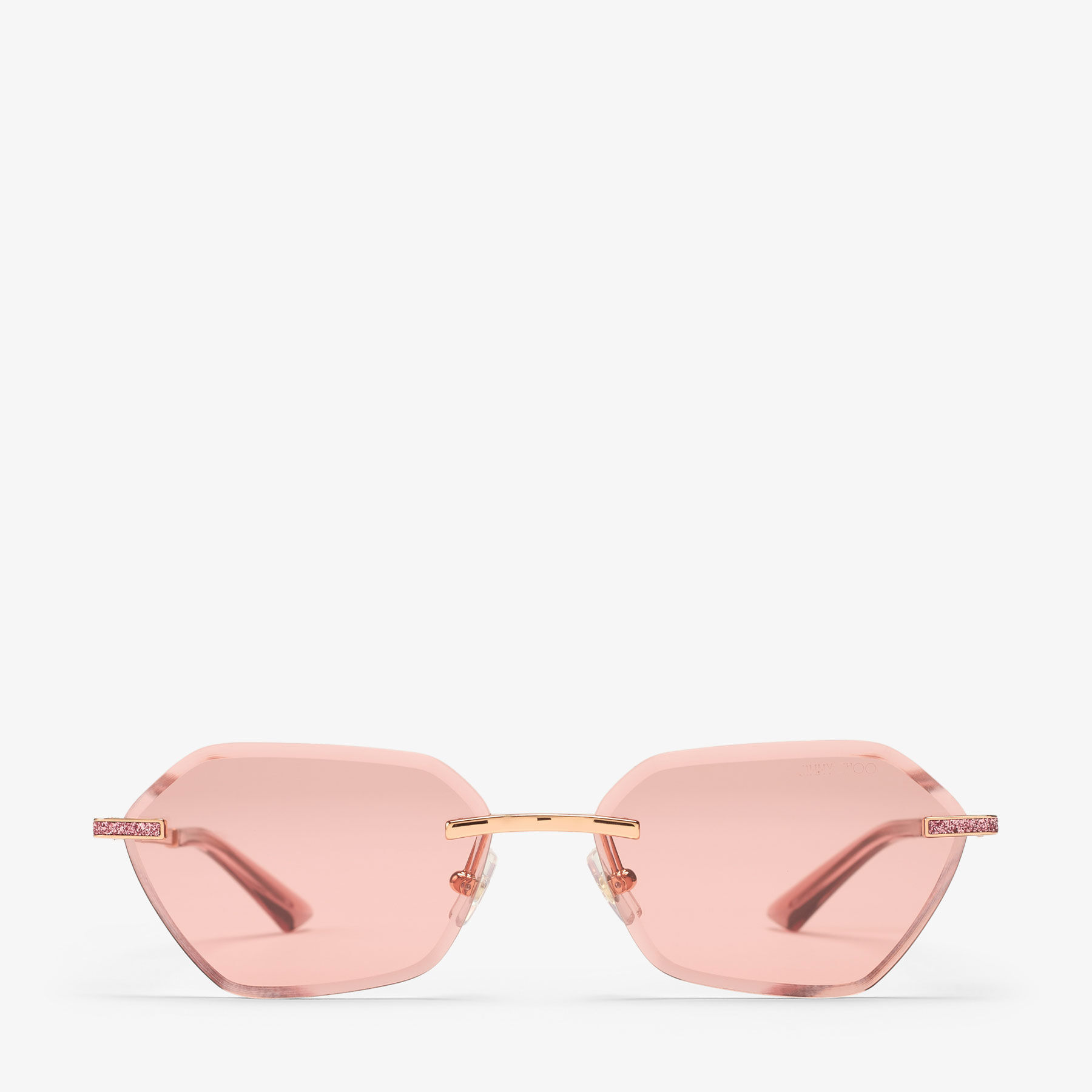 Abby | Pink Geometric Silhouette Sunglasses | JIMMY CHOO