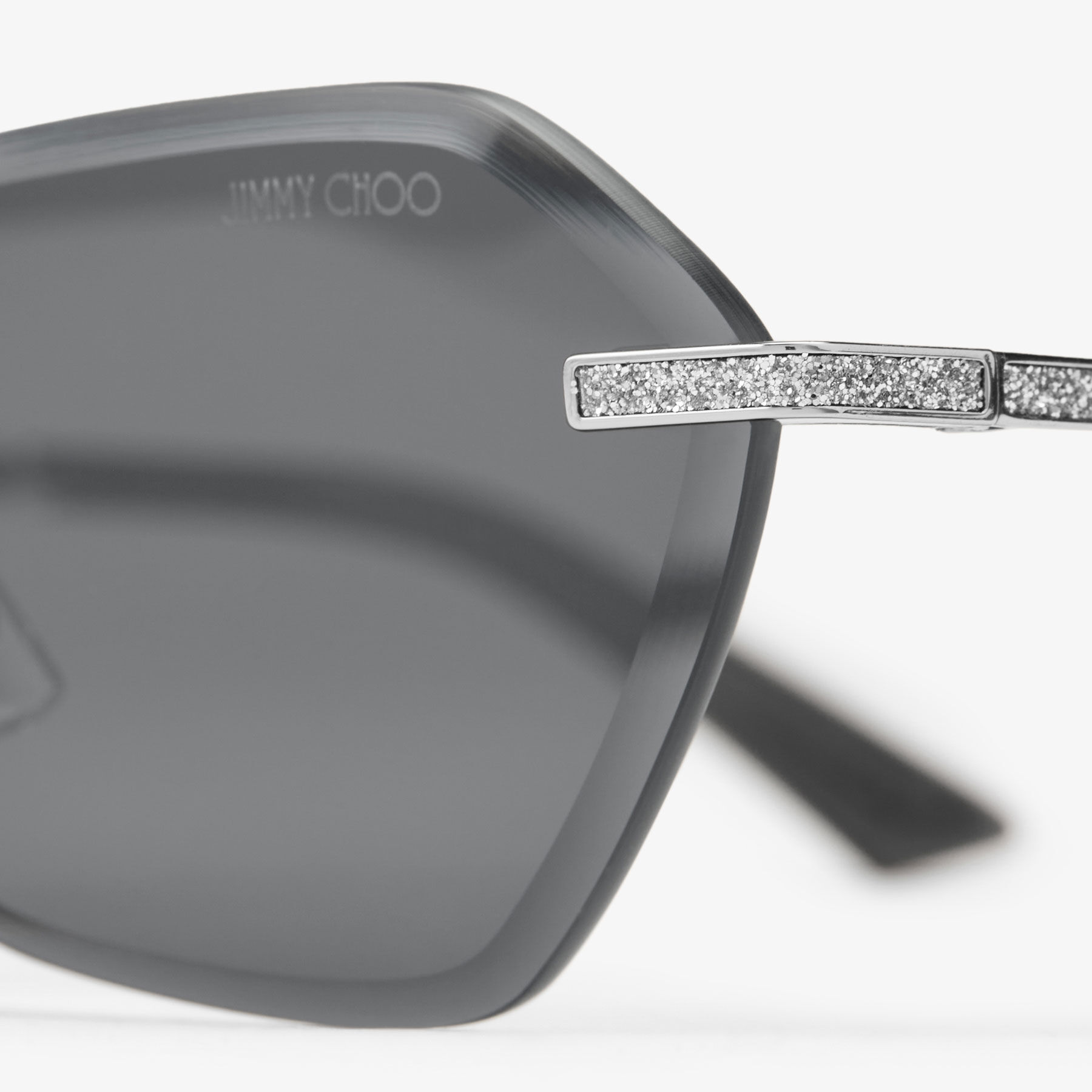 Abby | Silver Geometric Sunglasses | JIMMY CHOO