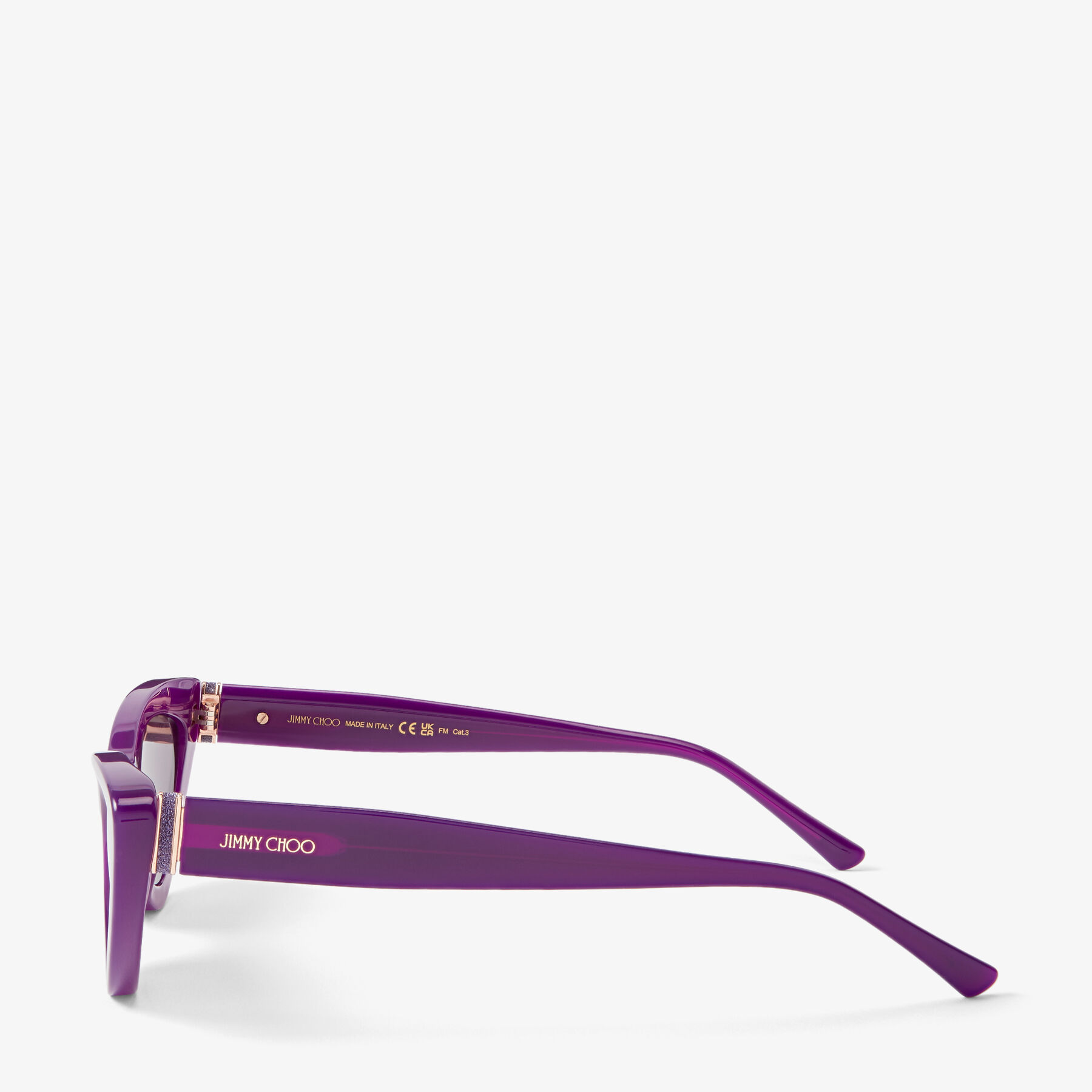 Opal Violet Cat Eye Sunglasses with Glitter | ADDY/S