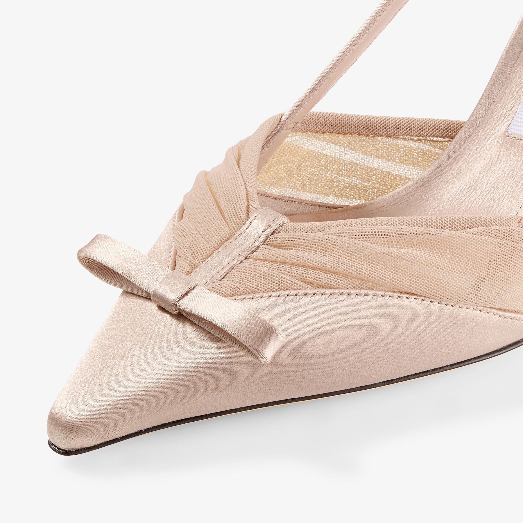 AMIKO FASHIONS ドレスフォーム 1st EDITION Afia Mesh Sling Back 65 | Macaron Satin with Ruched Tulle