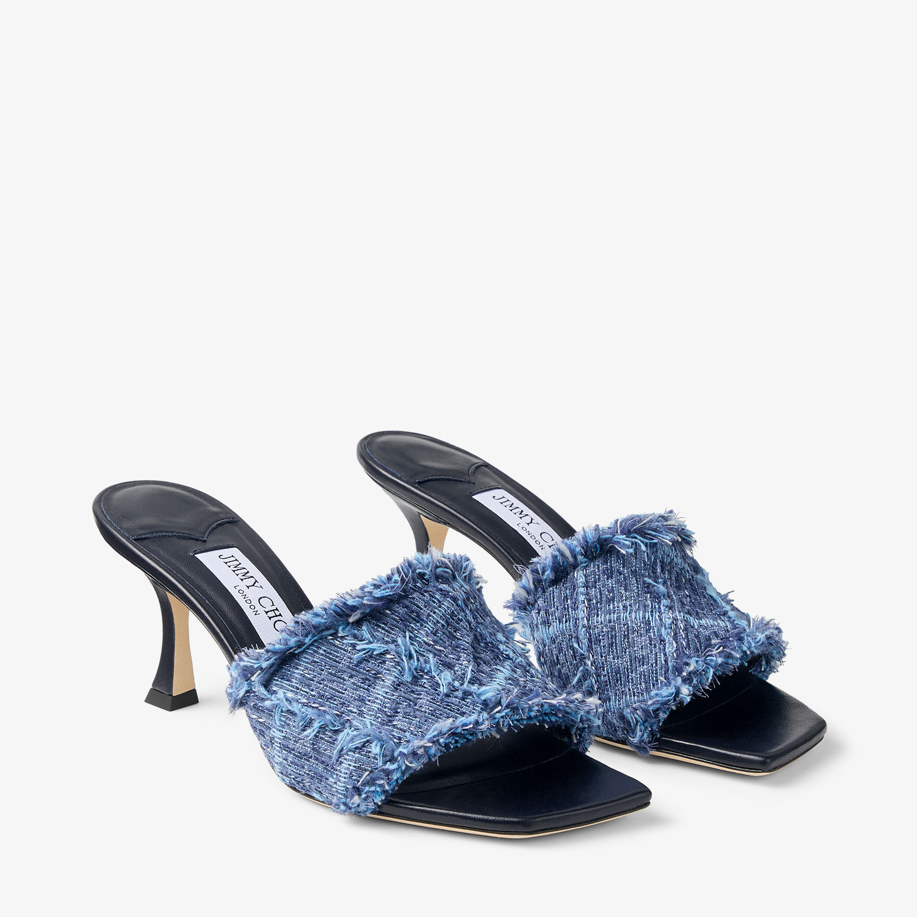 Alexia 70 | Crosshatch Denim Sandals | JIMMY CHOO
