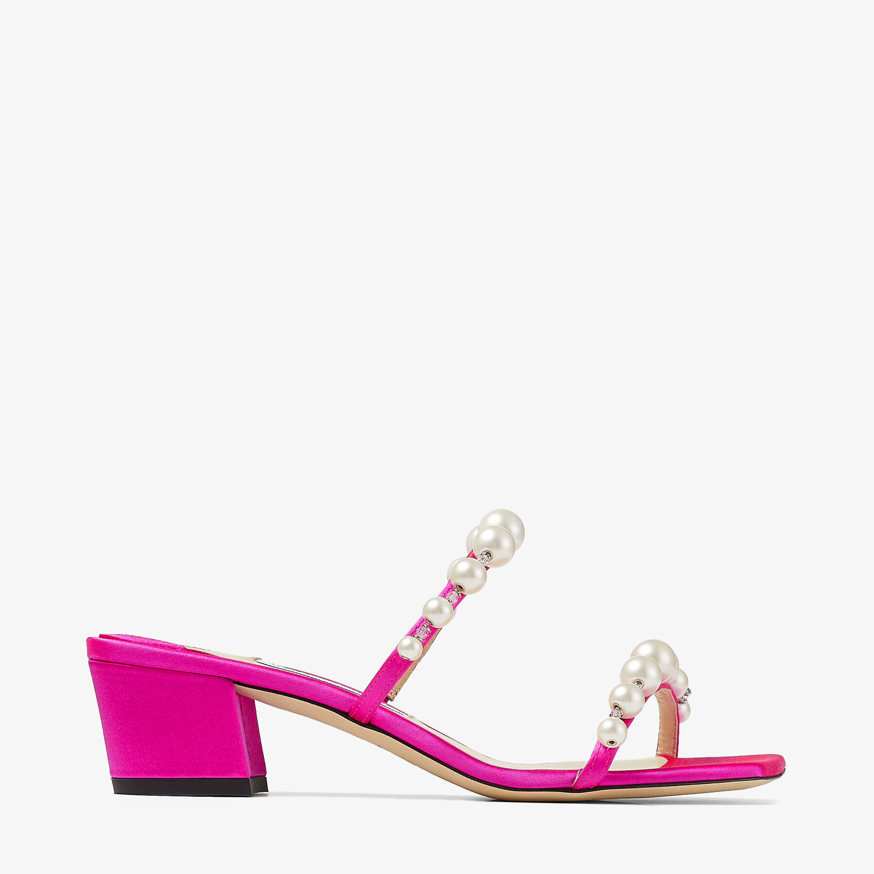 サンダル・ミュール Jimmy Choo Fuchsia satin Amara 85 mules Jimmy Choo Fuchsia Satin Amara 85 Mules | italist