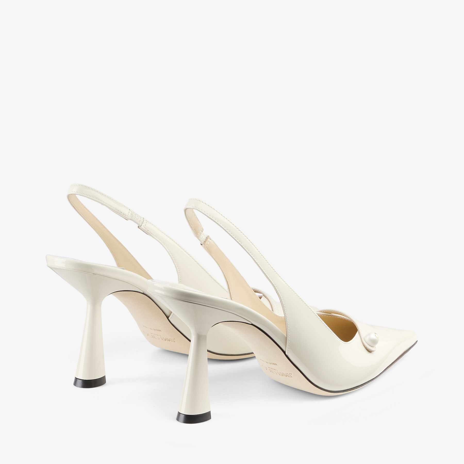 Amita 85 | Latte Patent Leather Slingbacks | JIMMY CHOO Amita 85 | Latte Patent Leather Slingbacks | JIMMY CHOO