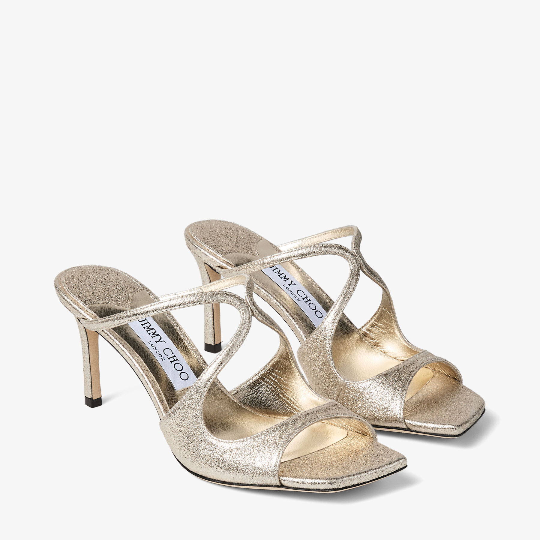 Anise 75 | 鉑金色微粒亮粉穆勒鞋 | JIMMY CHOO