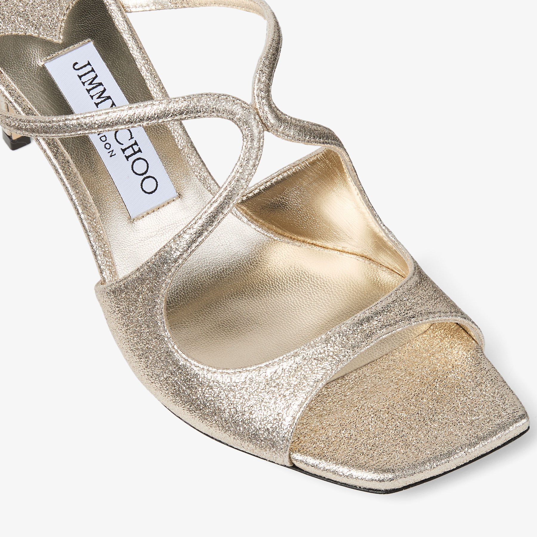 Anise 75 | 鉑金色微粒亮粉穆勒鞋 | JIMMY CHOO