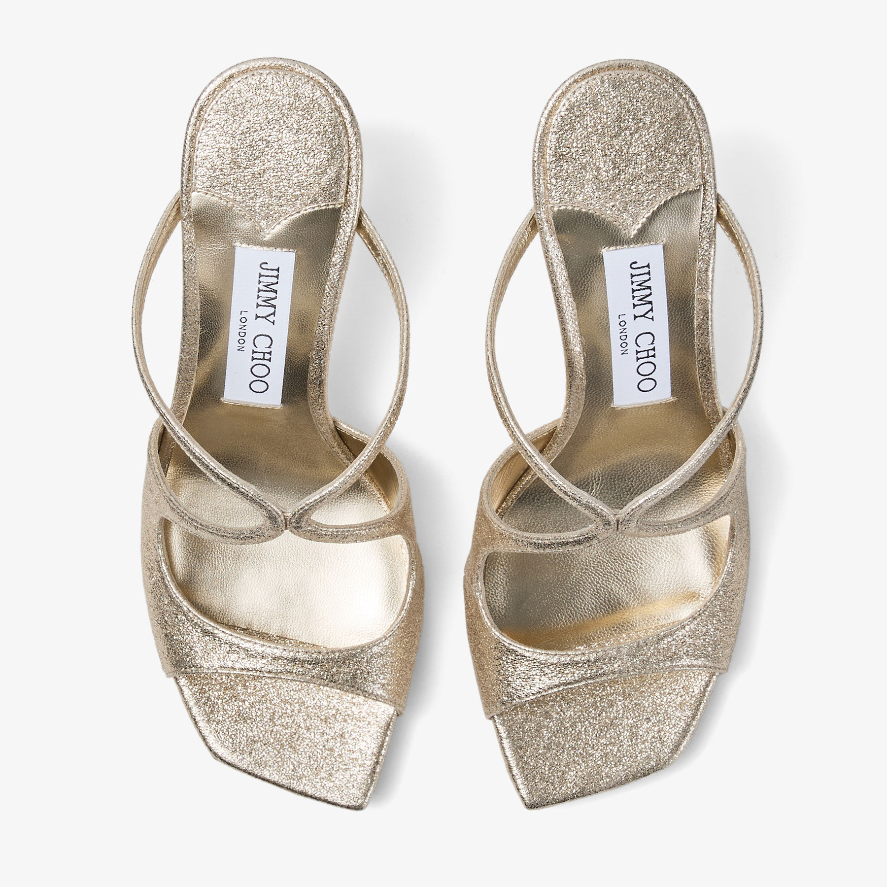 Anise 75 | 鉑金色微粒亮粉穆勒鞋 | JIMMY CHOO