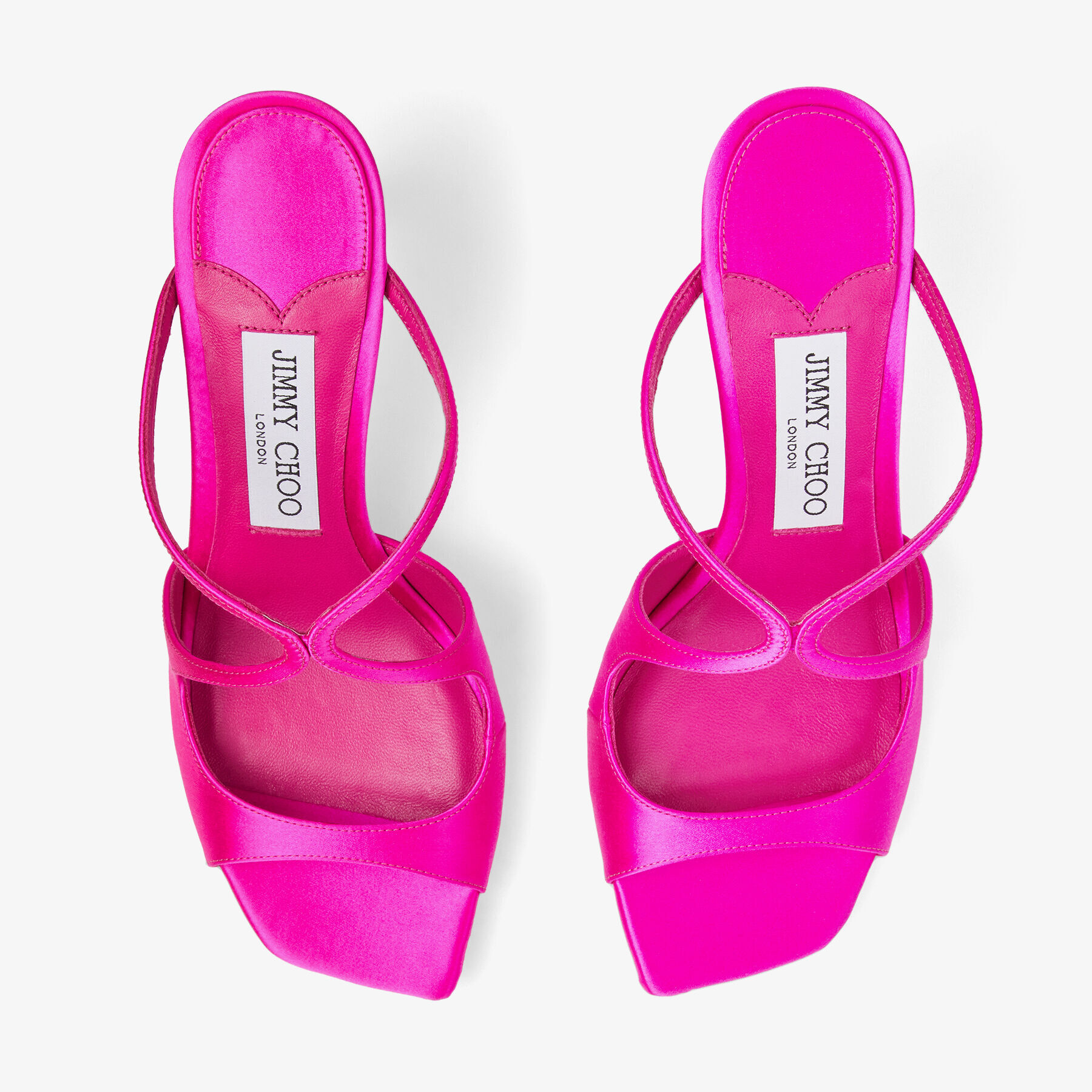 Fuchsia Satin Mules | ANISE 75 | Winter 2021 Collection