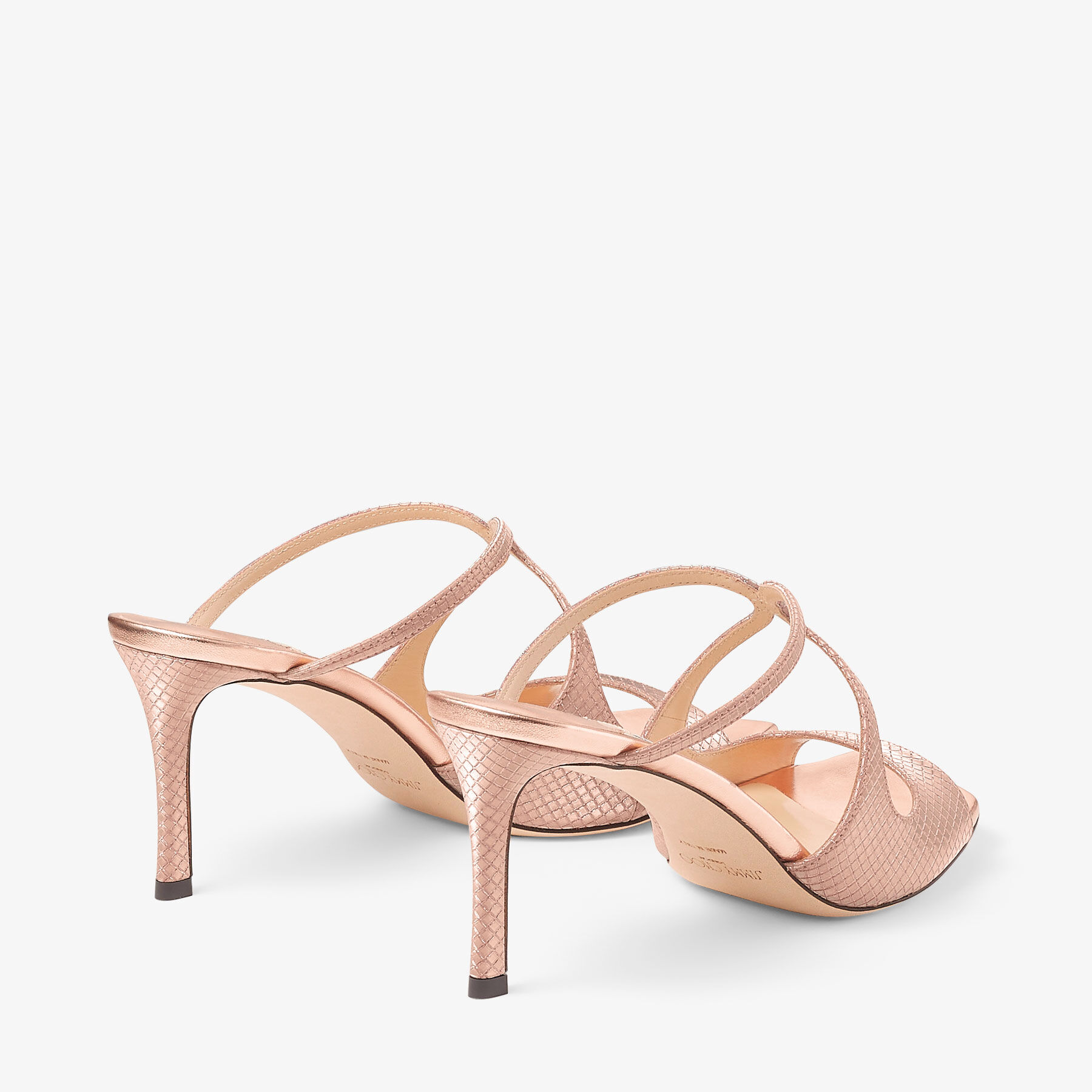 ANISE 75 | Ballet Pink Glitter Fabric Mules | Summer