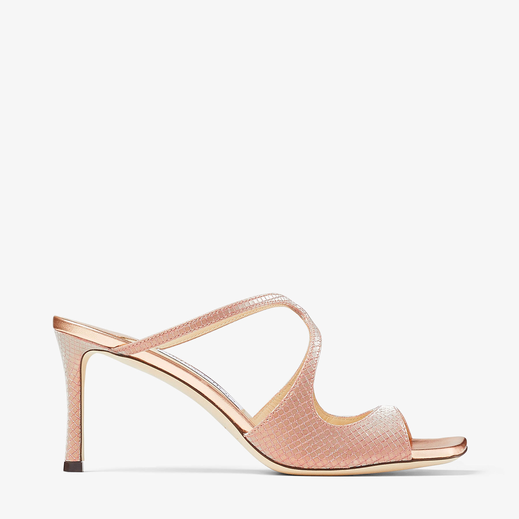 ANISE 75 | Ballet Pink Glitter Fabric Mules | Summer