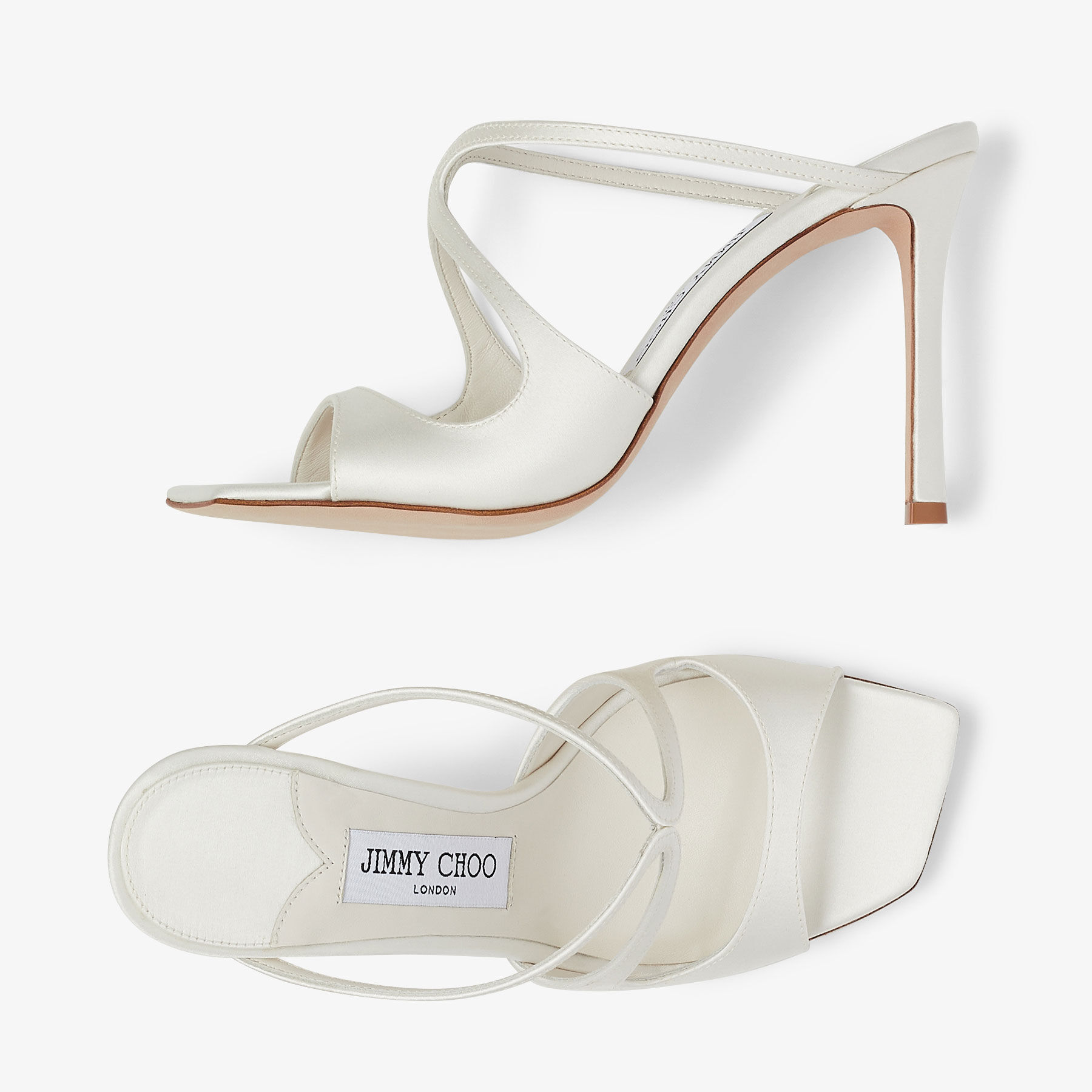 ★JIMMY CHOO★ AVENUE Xbody E/W【多色】 ANISE 95 | Ivory Satin Mules | Winter 2022 collection