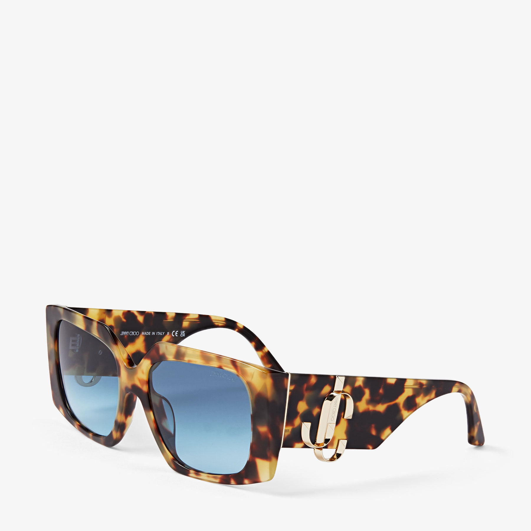 ARIANA | Yellow Havana Square Frame Sunglasses | JIMMY CHOO