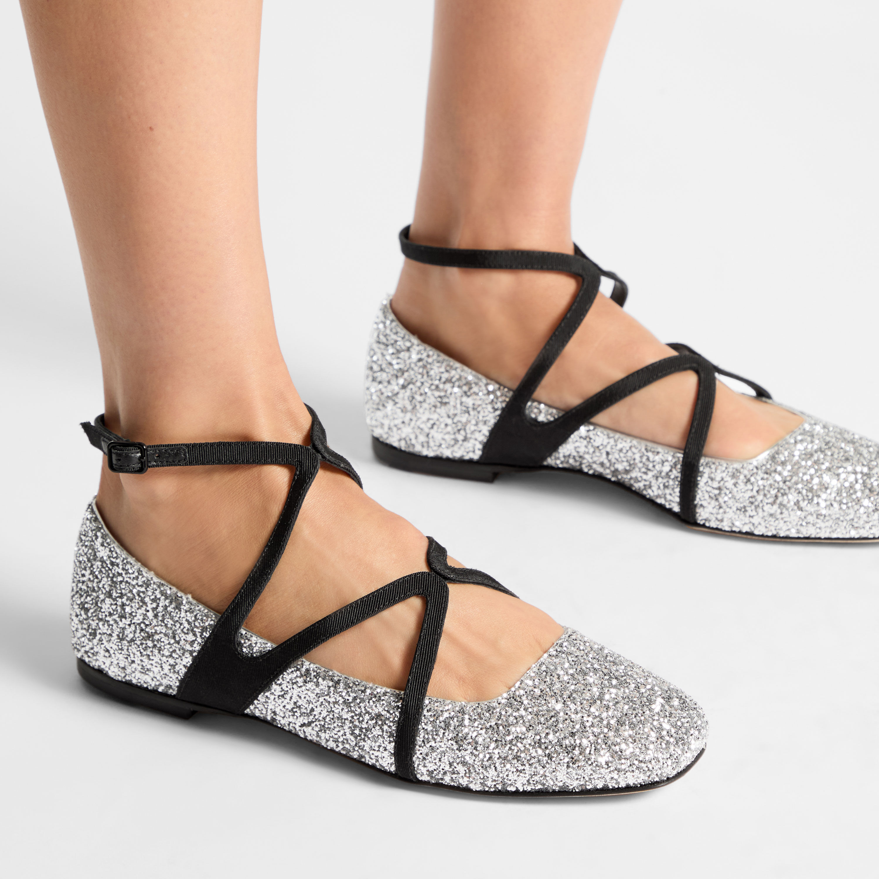 【JIMMY CHOO】 アストリア フラットシューズ ASTORIAFLATQHS Astoria Flat | Macaron Satin Crystal Flats | JIMMY CHOO