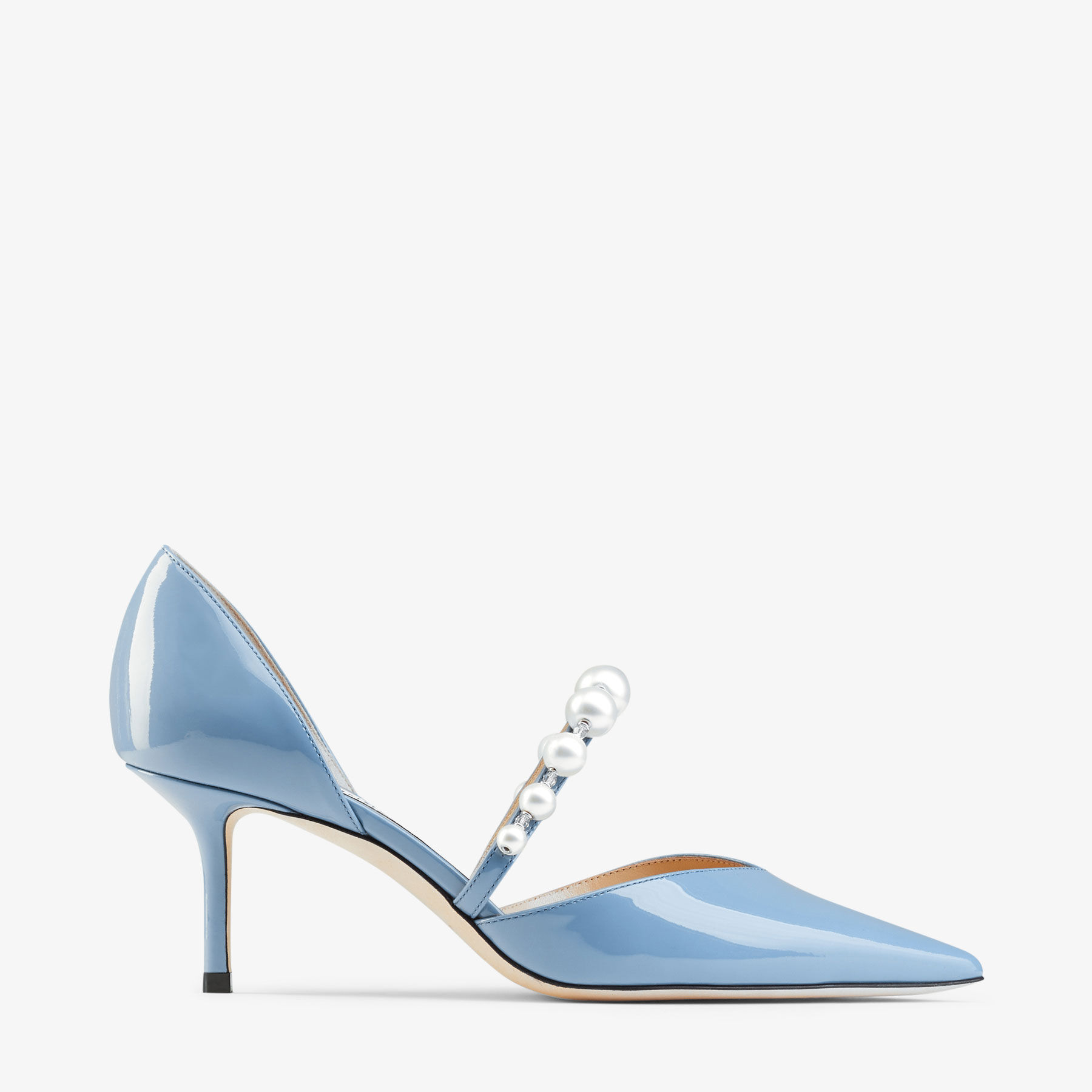 AURELIE 65 | Smoky Blue Patent Leather Pointed Pumps with AURELIE 65 | Smoky Blue Patent Leather Pointed Pumps with