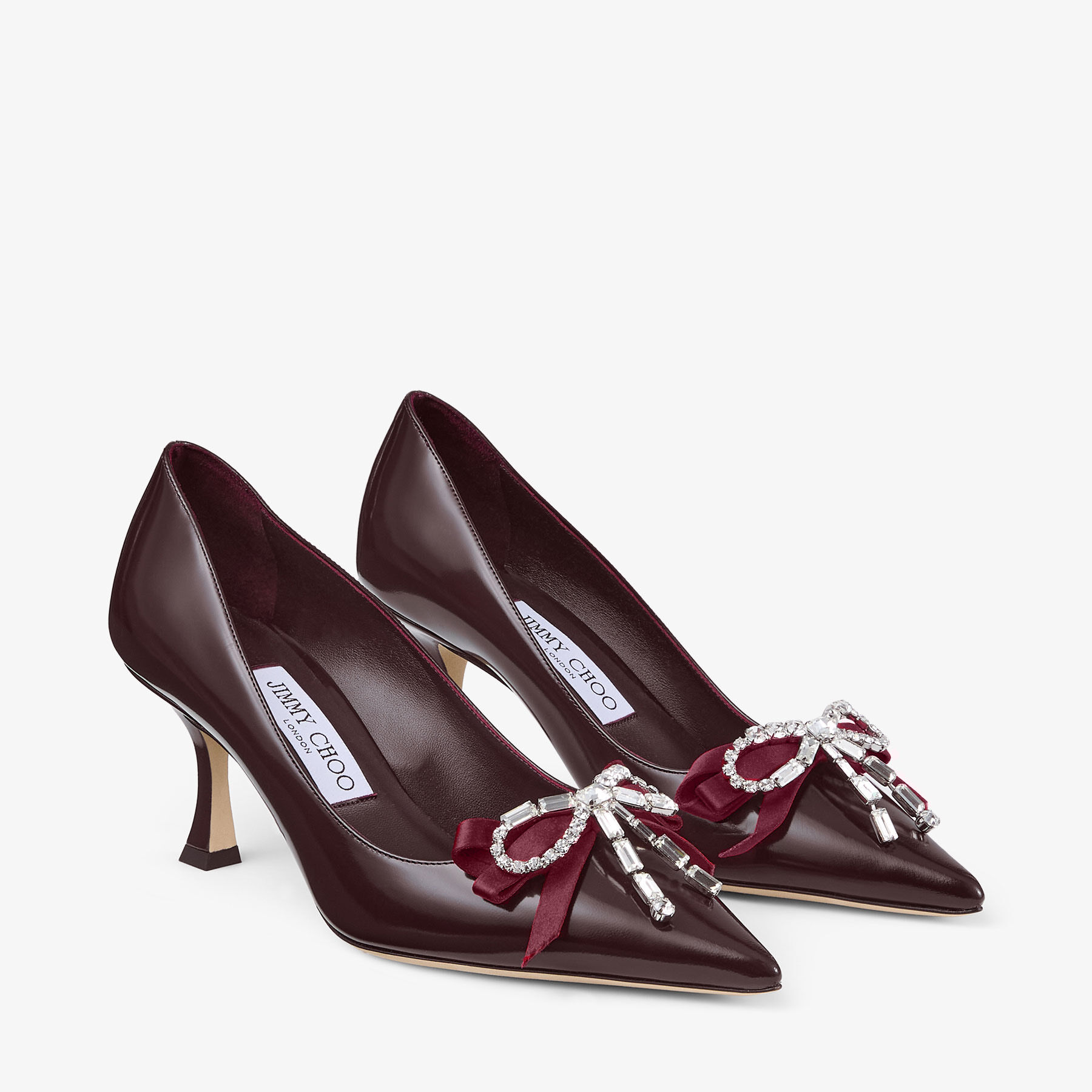 Auria 70 | Deep Merlot Soft Spazzolato Pumps with Satin and