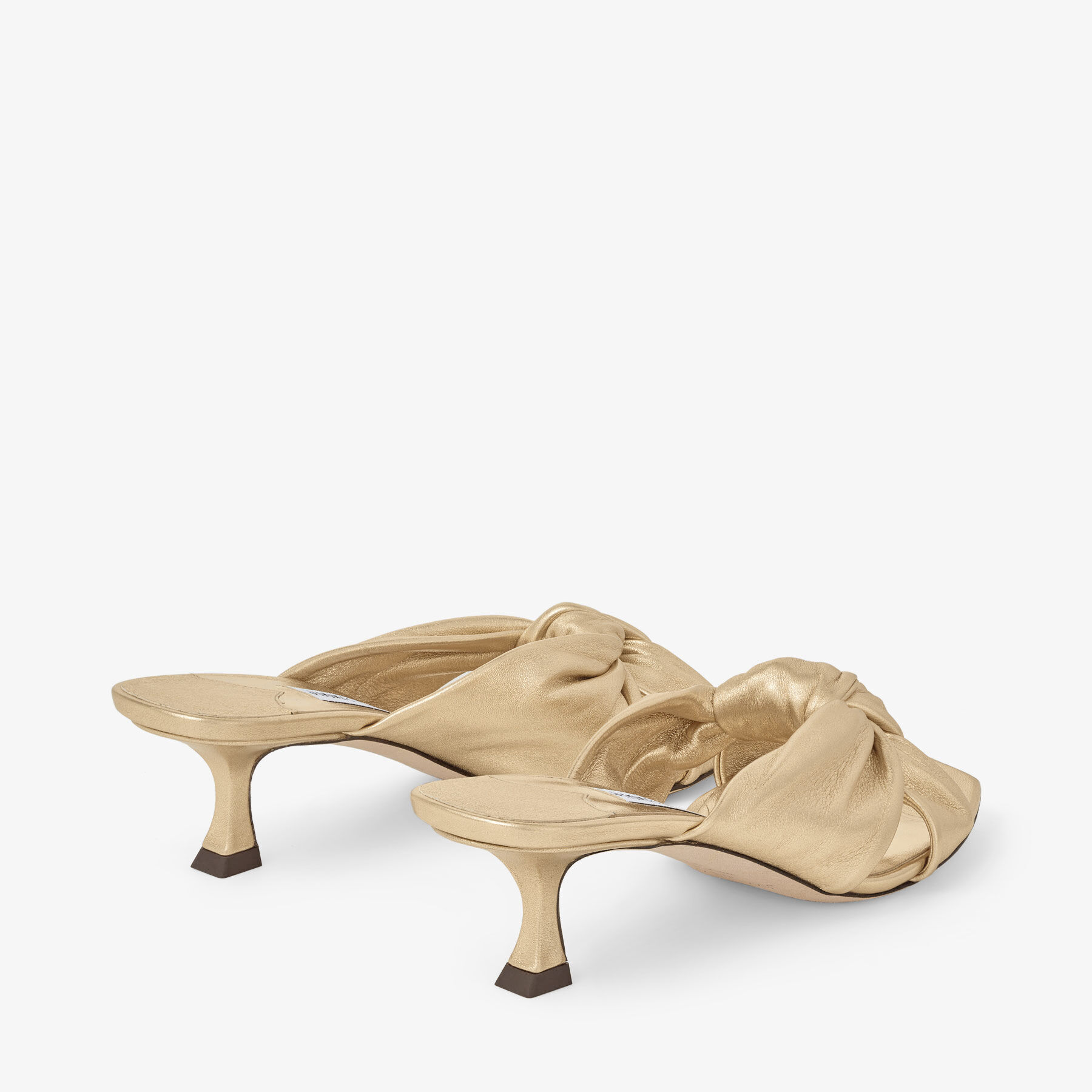 AVENUE 50 | Gold Metallic Nappa Leather Mules | Summer