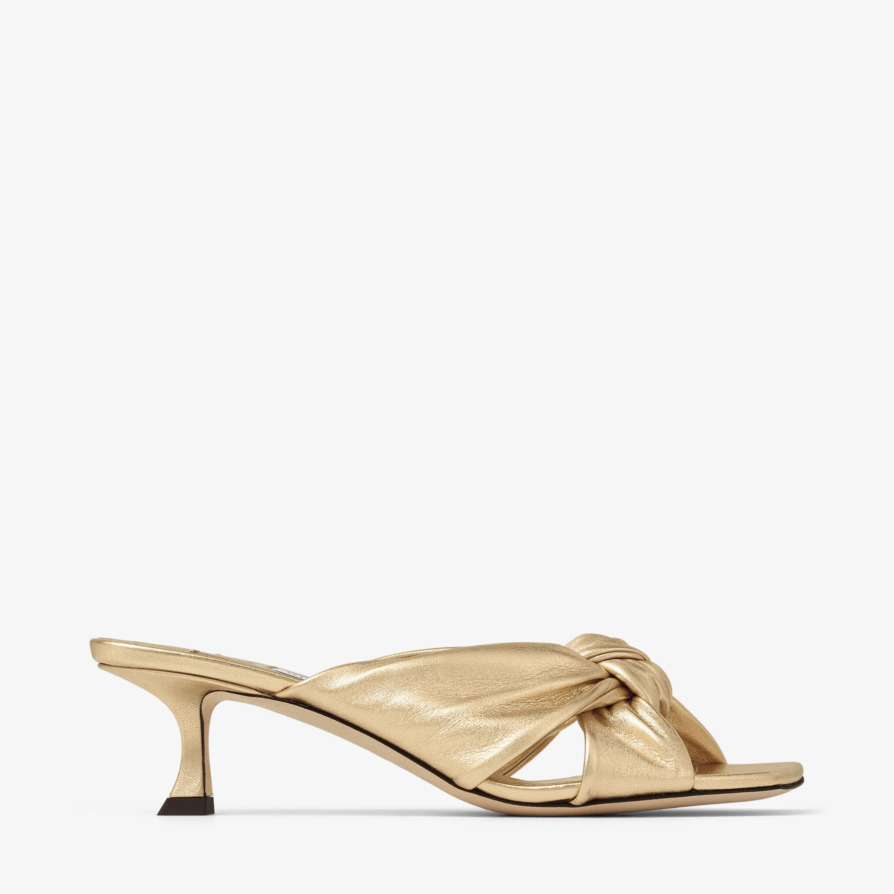 お洒落な結び目★Jimmy Choo AVENUE 50 ナッパレザー ミュール JIMMY CHOO 関税込み Avenue 50 leather mules (Jimmy Choo