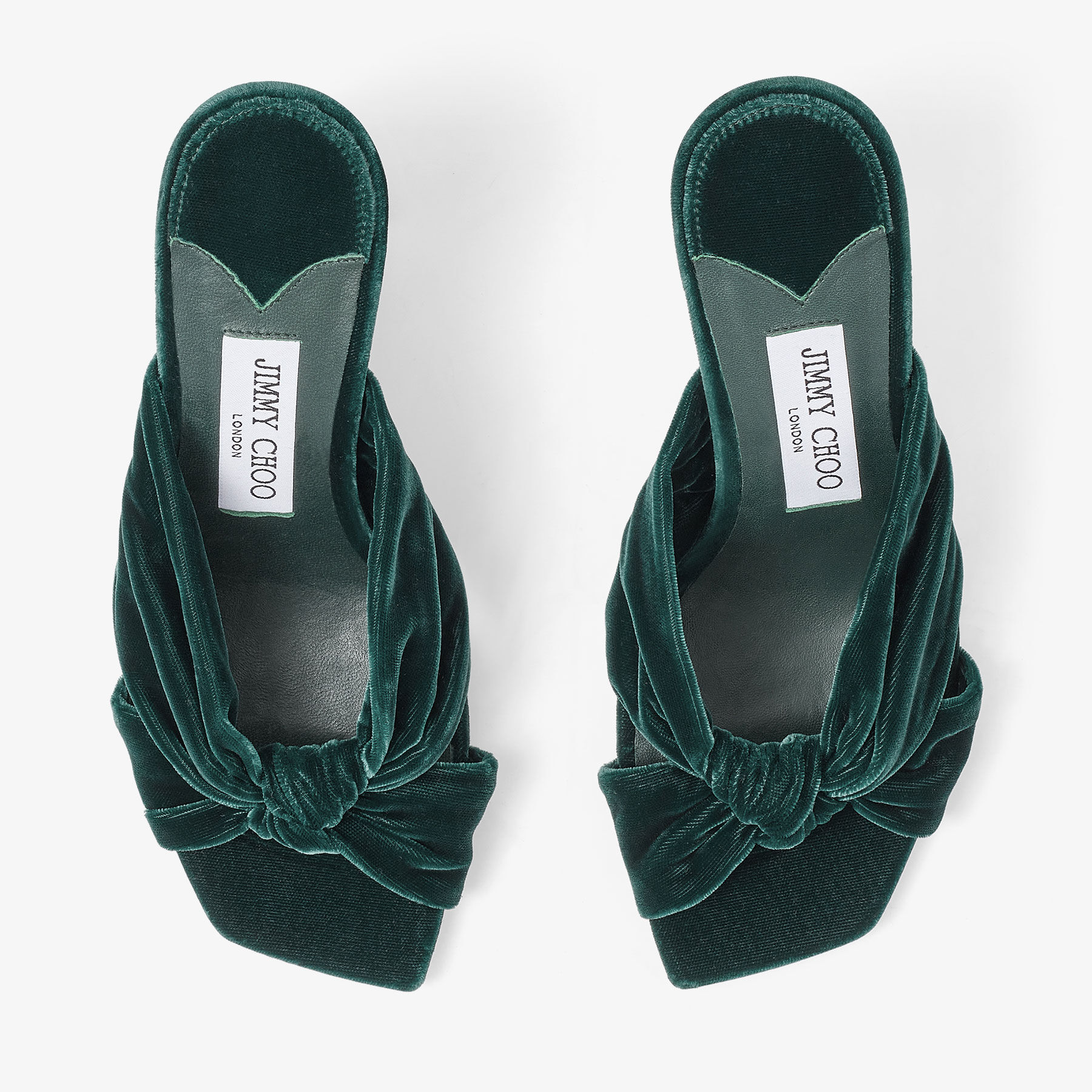 【Jimmy Choo】 Avenue 85ベルベットミュール JIMMY CHOO Avenue 85 knotted velvet mules | NET-A-PORTER