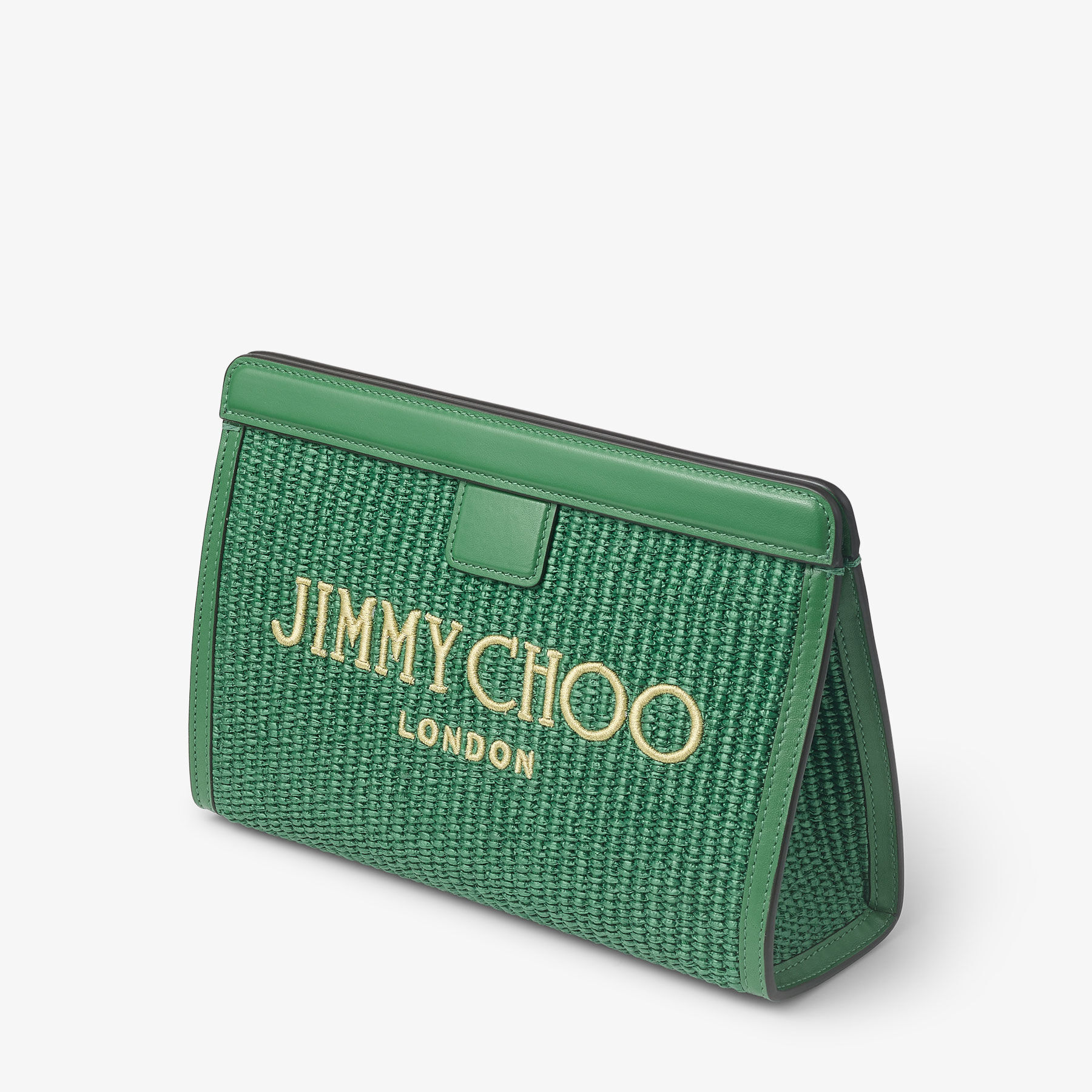 Avenue Pouch | Green Rafia Pouch | JIMMY CHOO