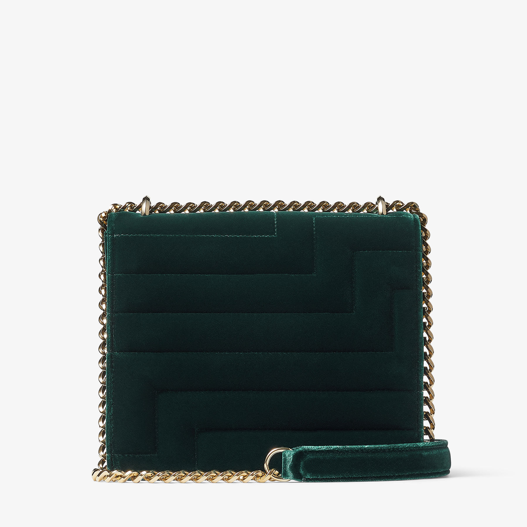 AVENUE QUAD | Dark Green Avenue Velvet Shoulder Bag with