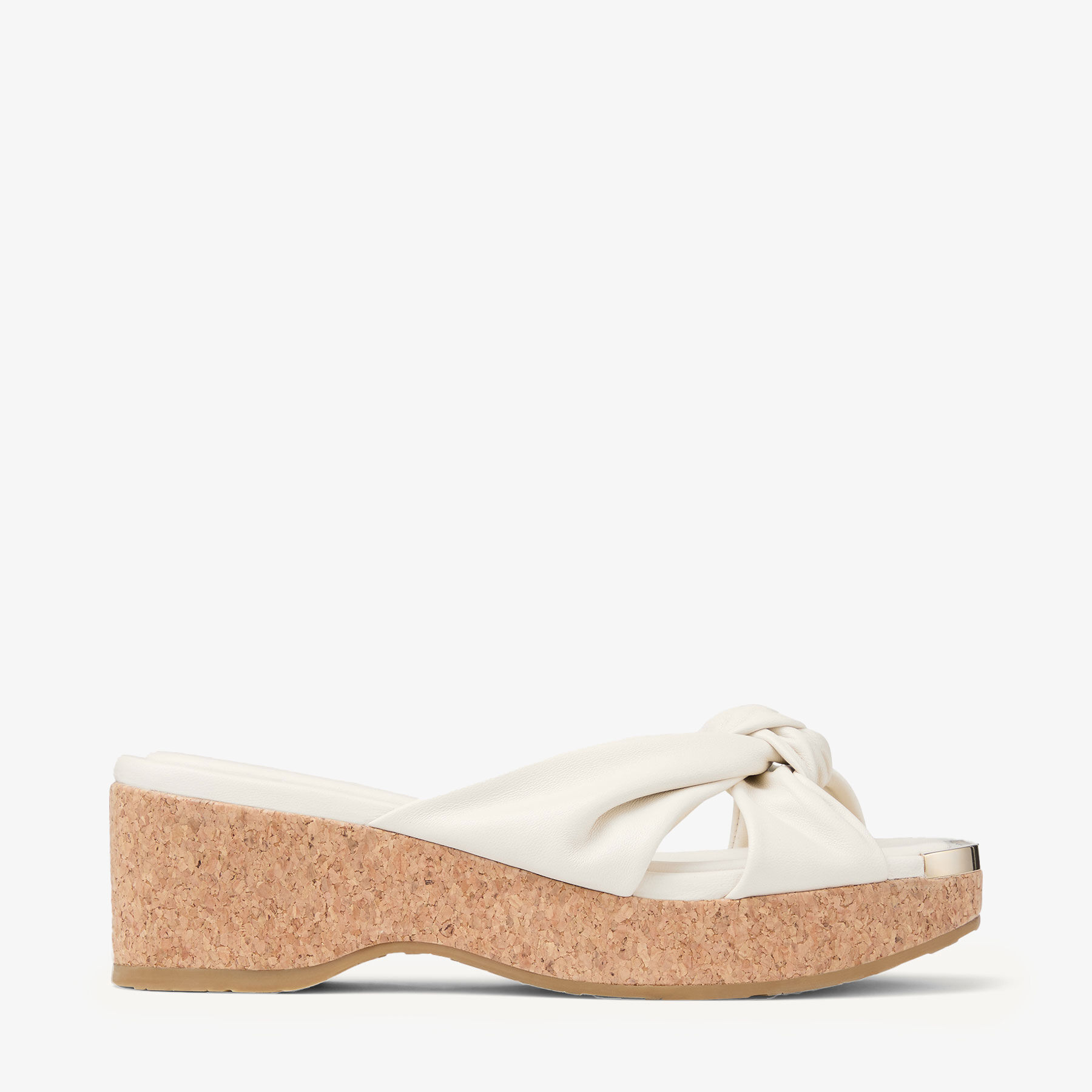 Avenue Wedge | Biscuit Nappa Leather Wedge Mules | JIMMY CHOO