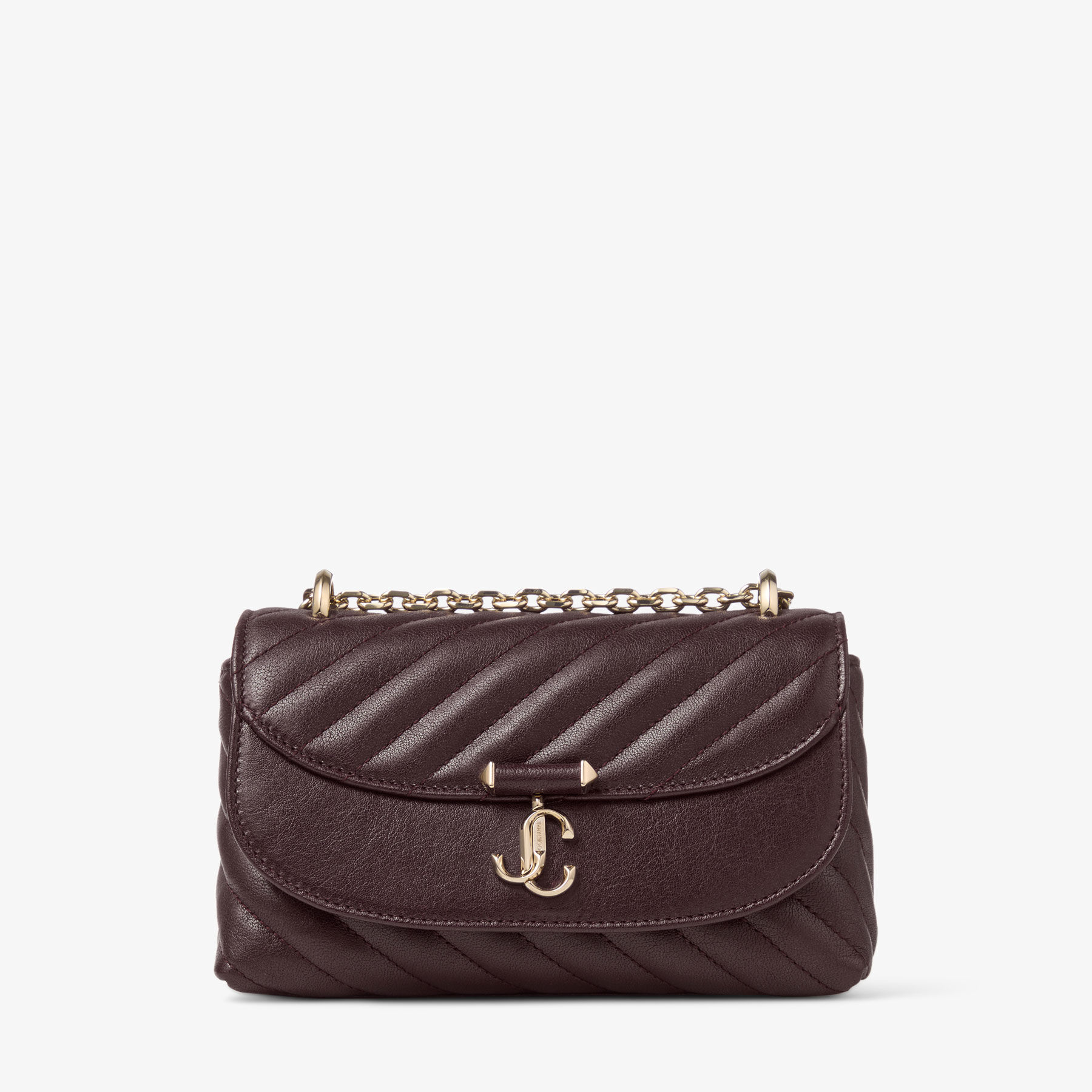 Curve Crossbody S | Deep Merlot Quilted Biker Leather Crossbody