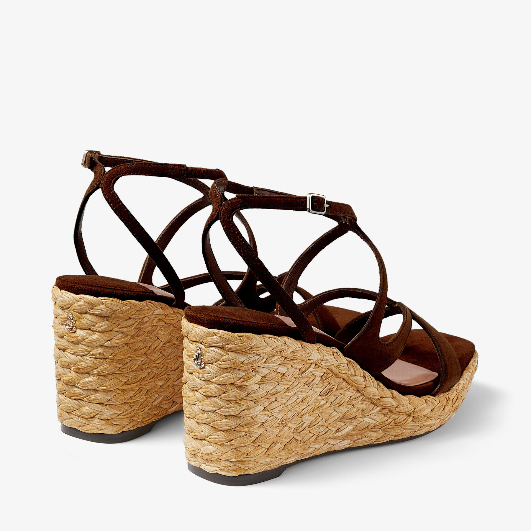 Ayla 85|Coffee Suede Wedge| JIMMY CHOO