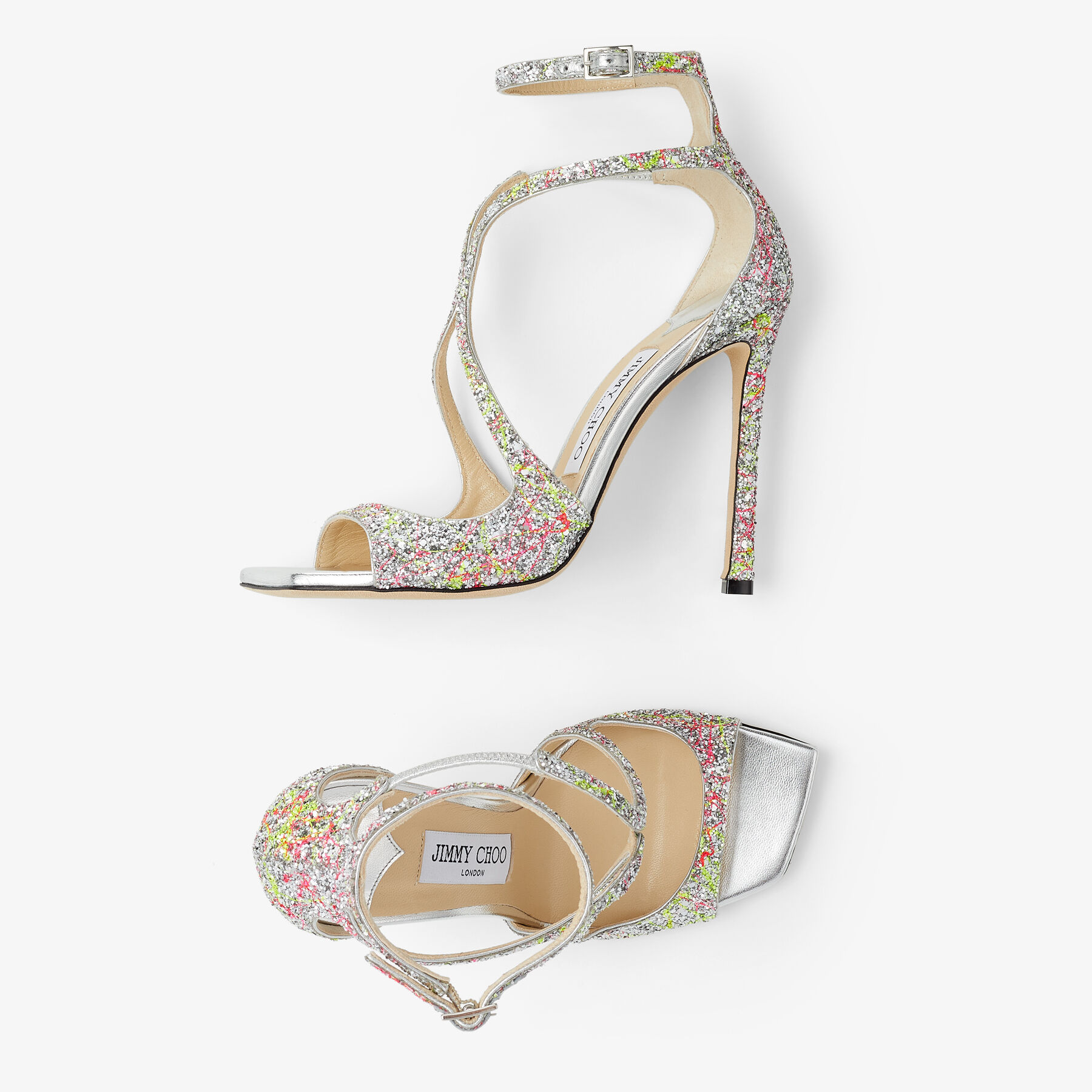 JIMMY CHOO の靴♪ ★AZIA★ 110mm【多色在庫】 Black Patent Leather Sandals | AZIA 110 | Winter 2021