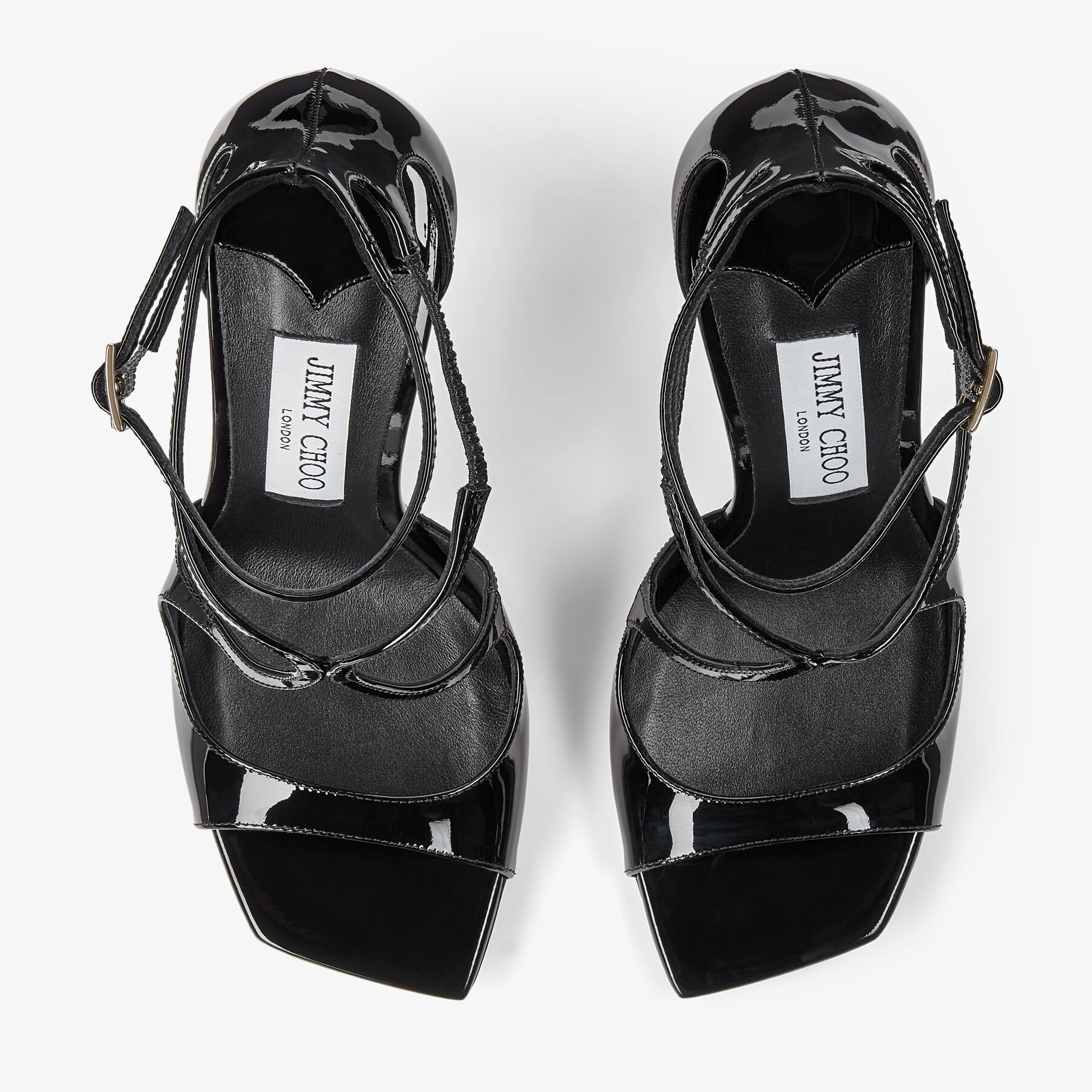 Black Patent Leather Sandals | AZIA 110 | Winter 2021