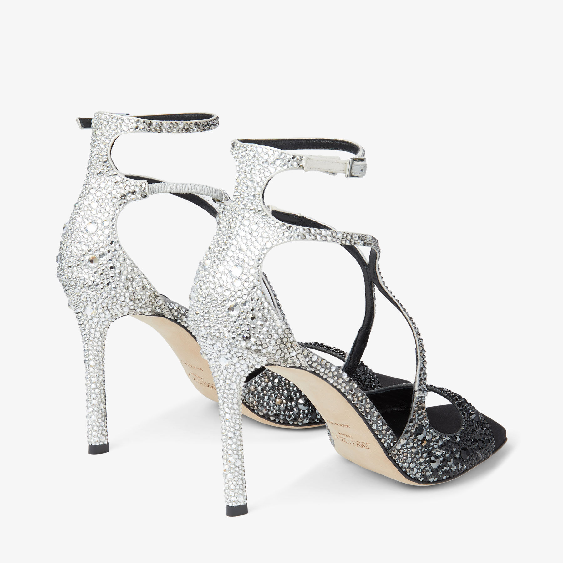 セールでお得！★JIMMY CHOO★AZIA 95 サンダル ブラック Azia 95 patent leather sandals in black - Jimmy Choo | Mytheresa