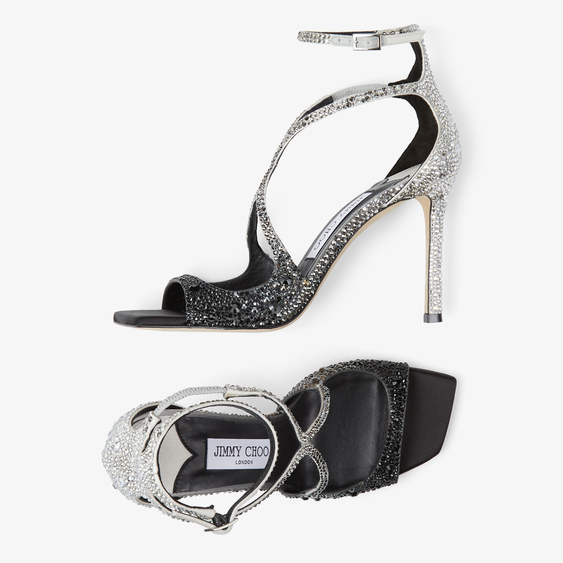 セールでお得！★JIMMY CHOO★AZIA 95 サンダル ブラック Jimmy Choo Azia 95mm square-toe Sandals | Black | FARFETCH