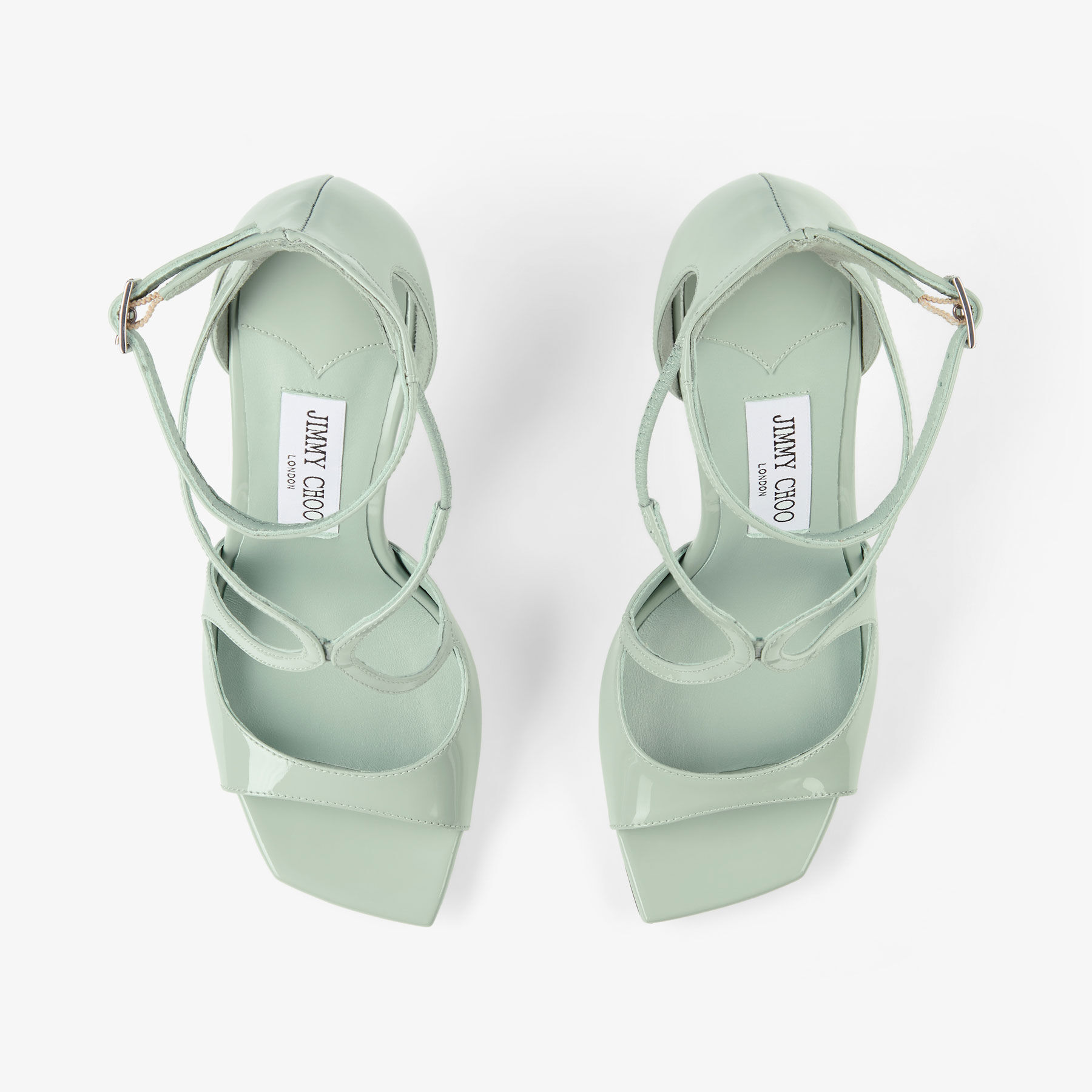 Azia 95 | Verde Patent Leather Sandals | JIMMY CHOO