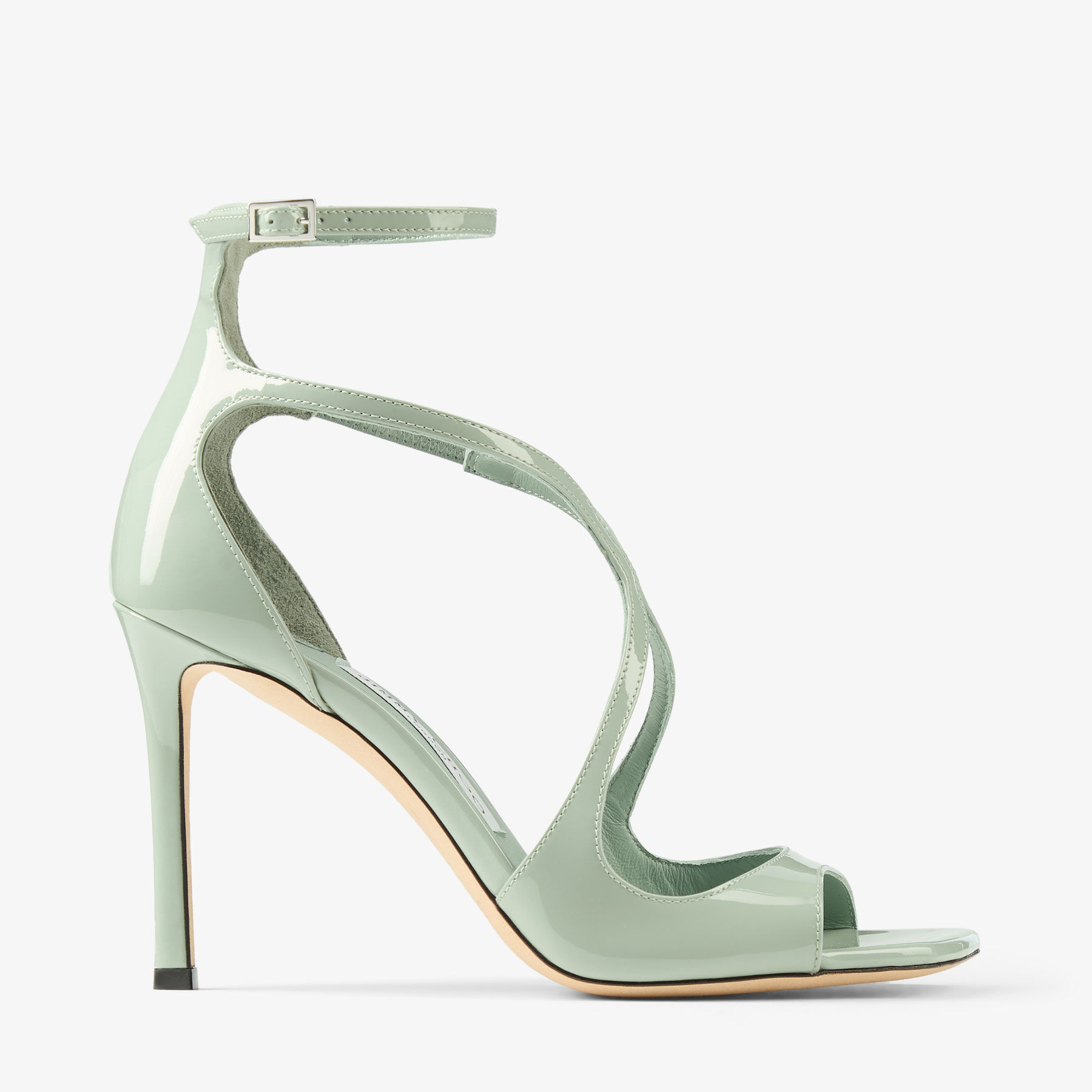 Azia 95 | Verde Patent Leather Sandals | JIMMY CHOO