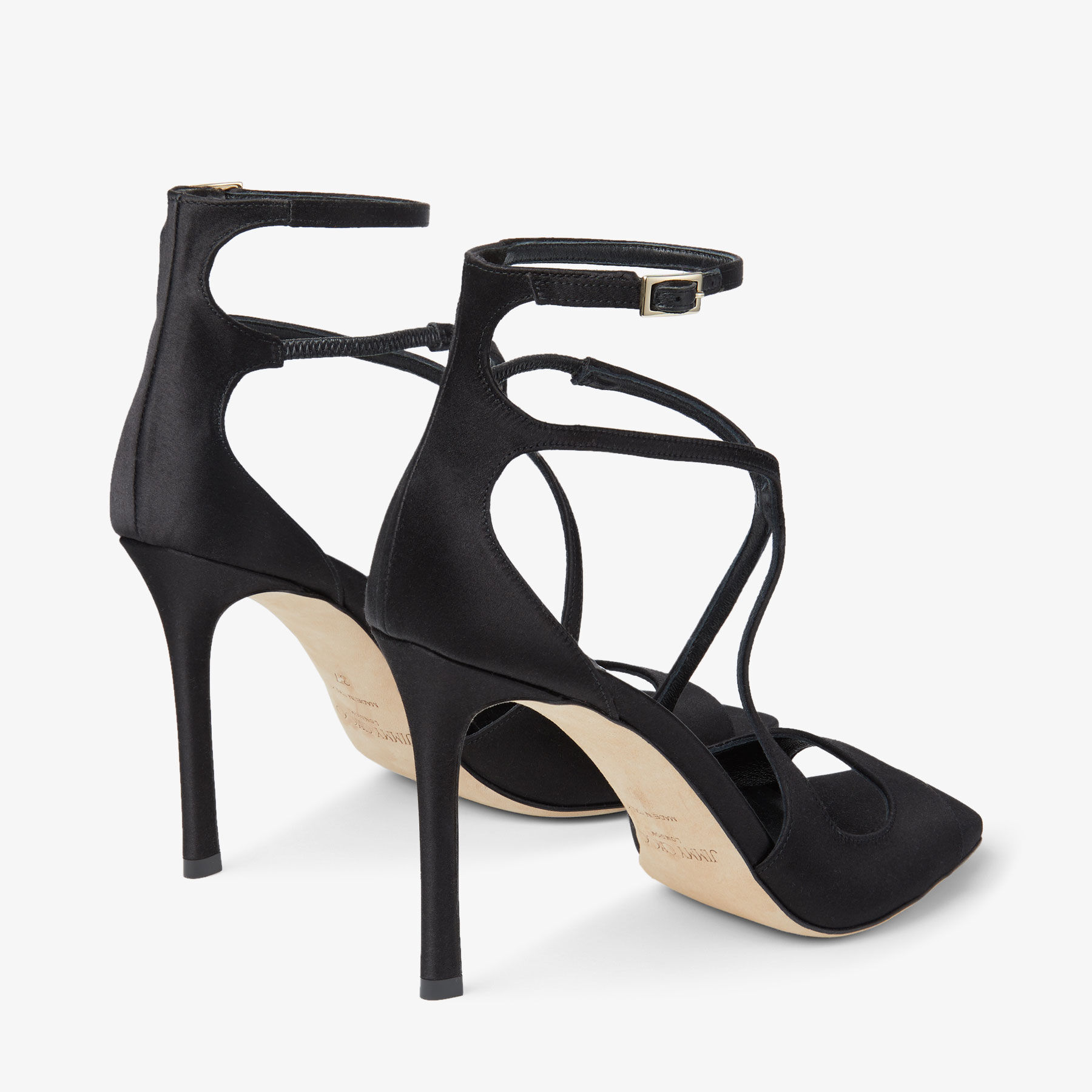 AZIA 95 | Black Satin Sandals | Luisa Via Roma X Vogue