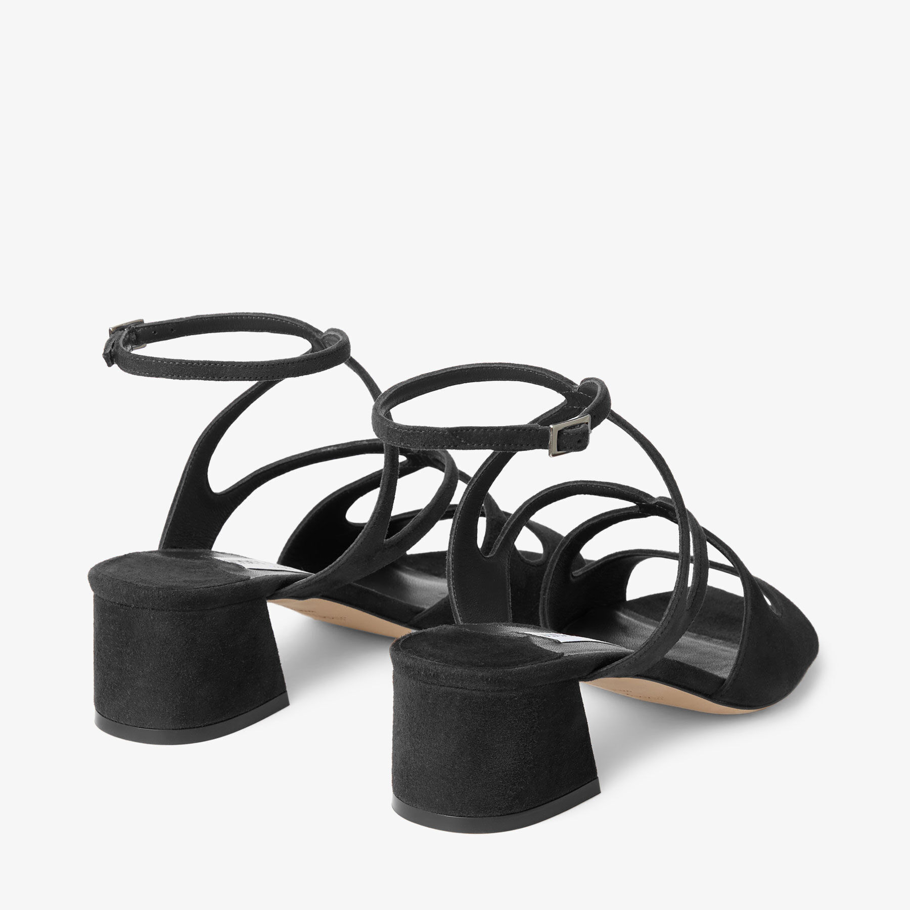 Azilia 45 | Riemchensandaletten aus schwarzem Wildleder | JIMMY CHOO