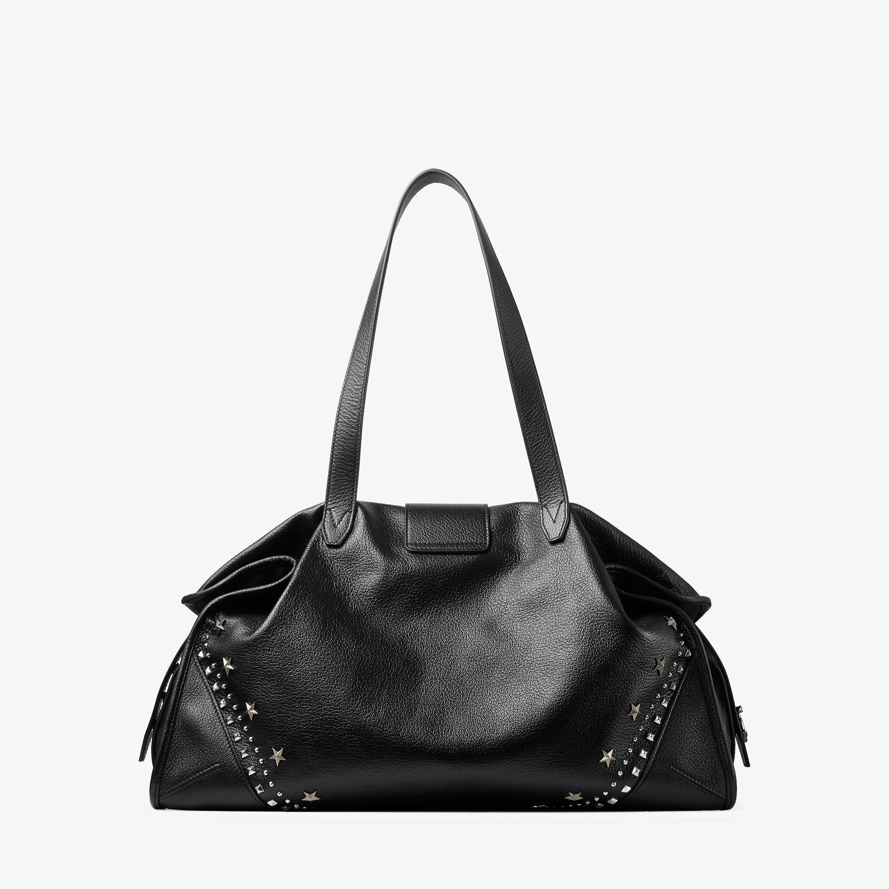 Bar Holdall | Black Soft Grained Calf Skin Tote Bag with Textured